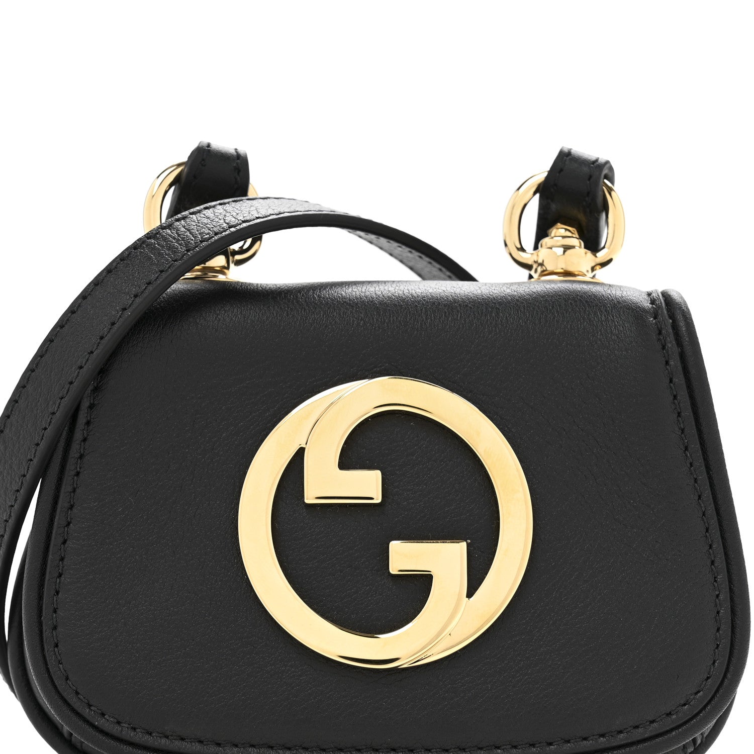 Roxy Calfskin Blondie Card Case Wallet with Strap Black