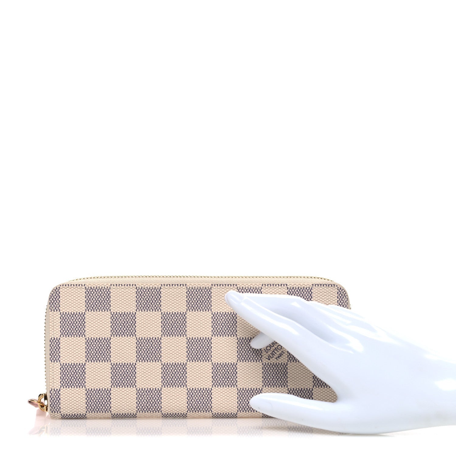 Damier Azur Clemence Wallet Rose Ballerine