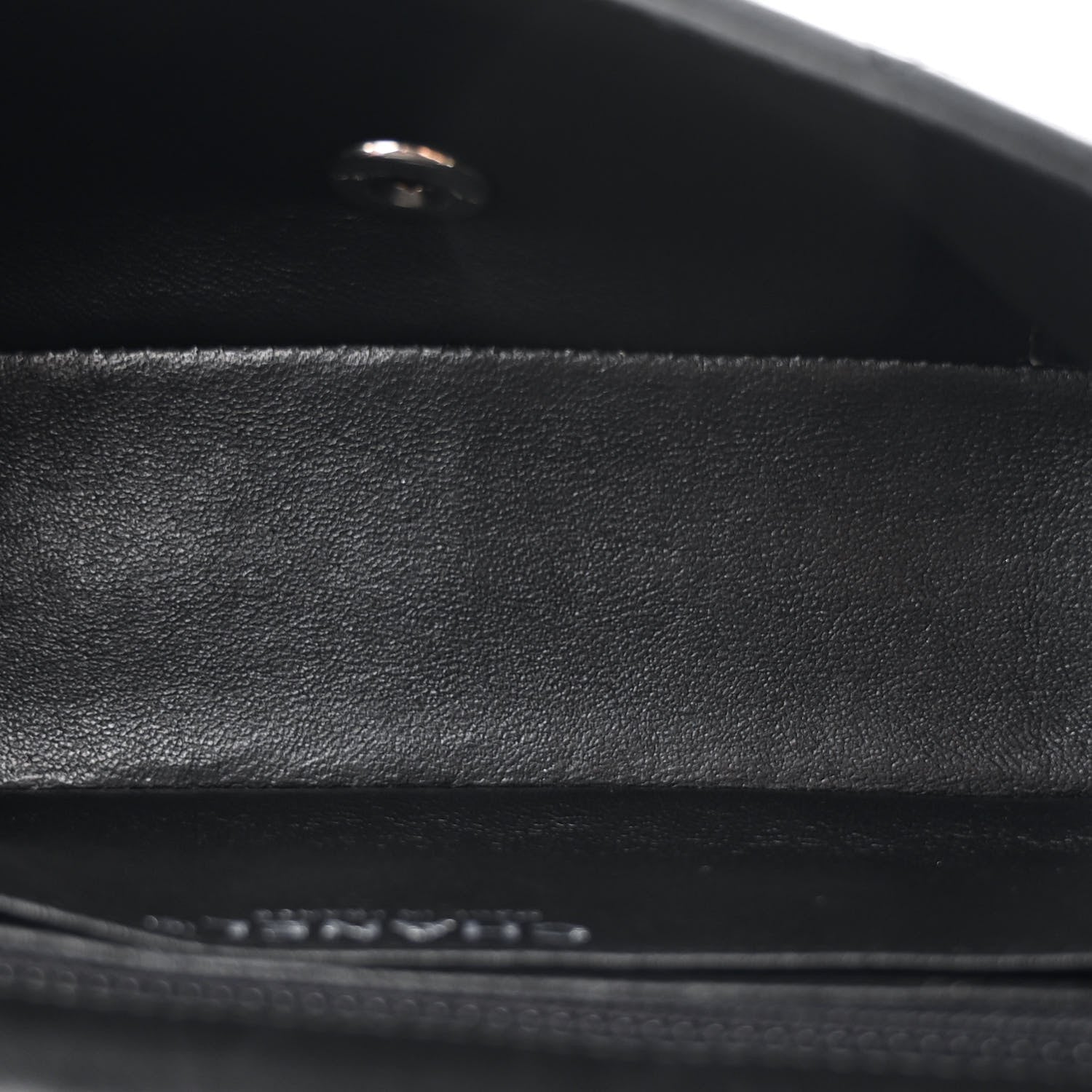 Lambskin Quilted Mini Rectangular Flap Black
