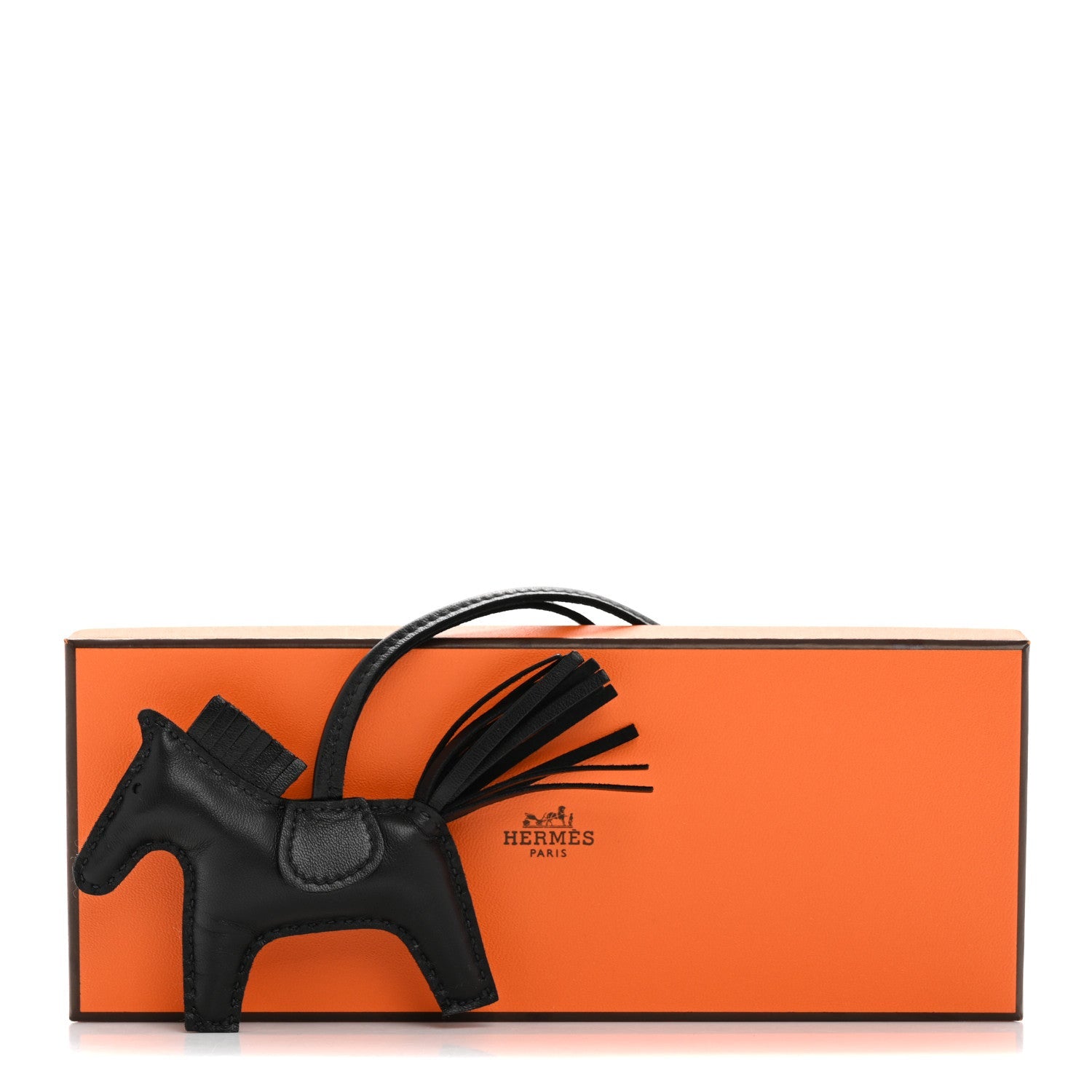Milo Lambskin Grigri Rodeo Horse Bag Charm PM So Black