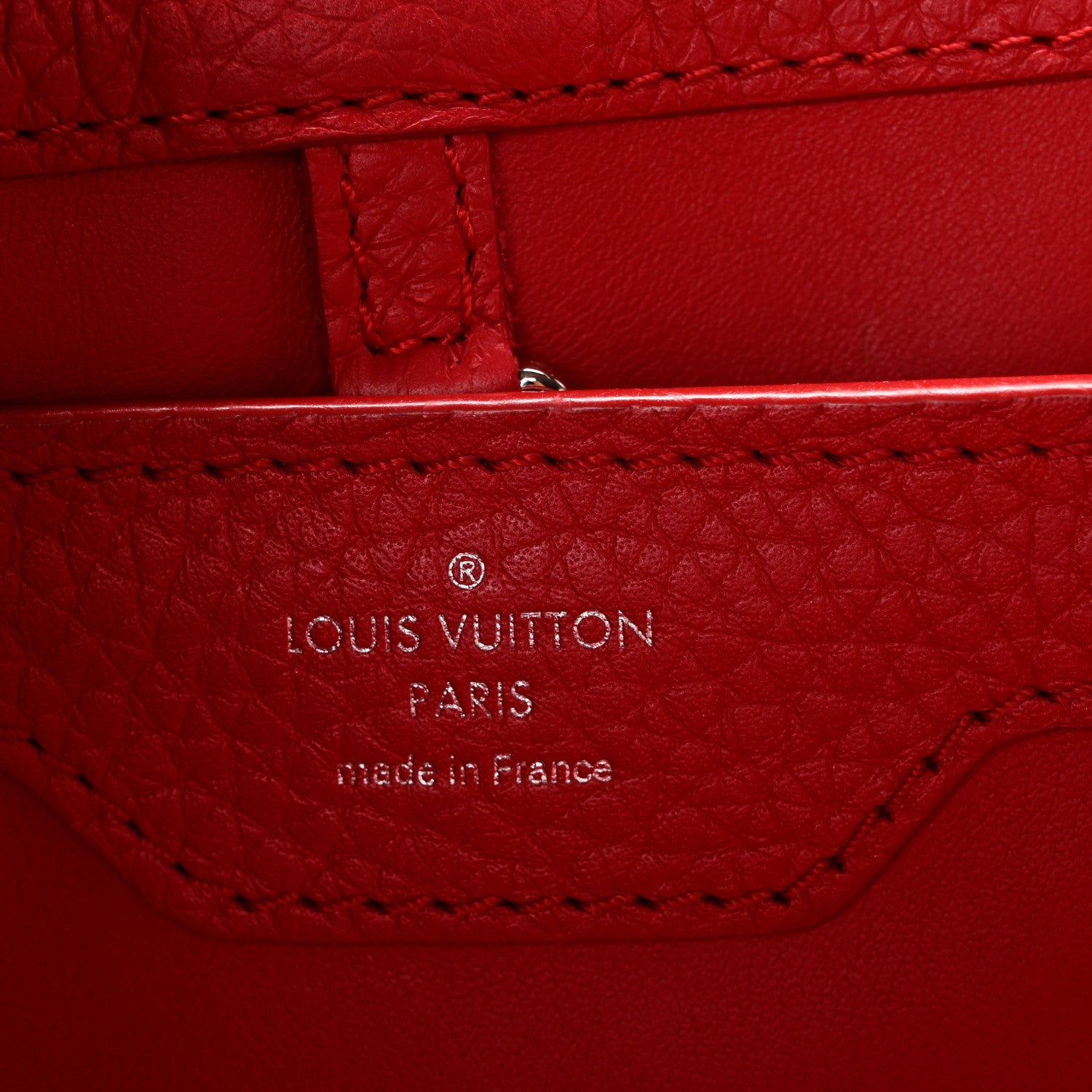 Taurillon Capucines PM Rubis