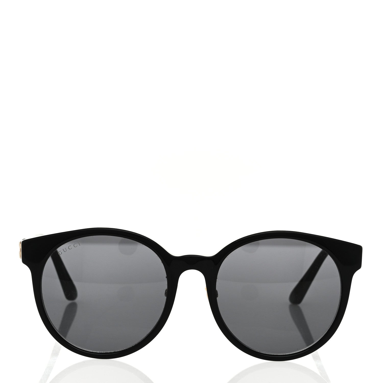 Acetate Round Frame Web Sunglasses GG0416SK Black