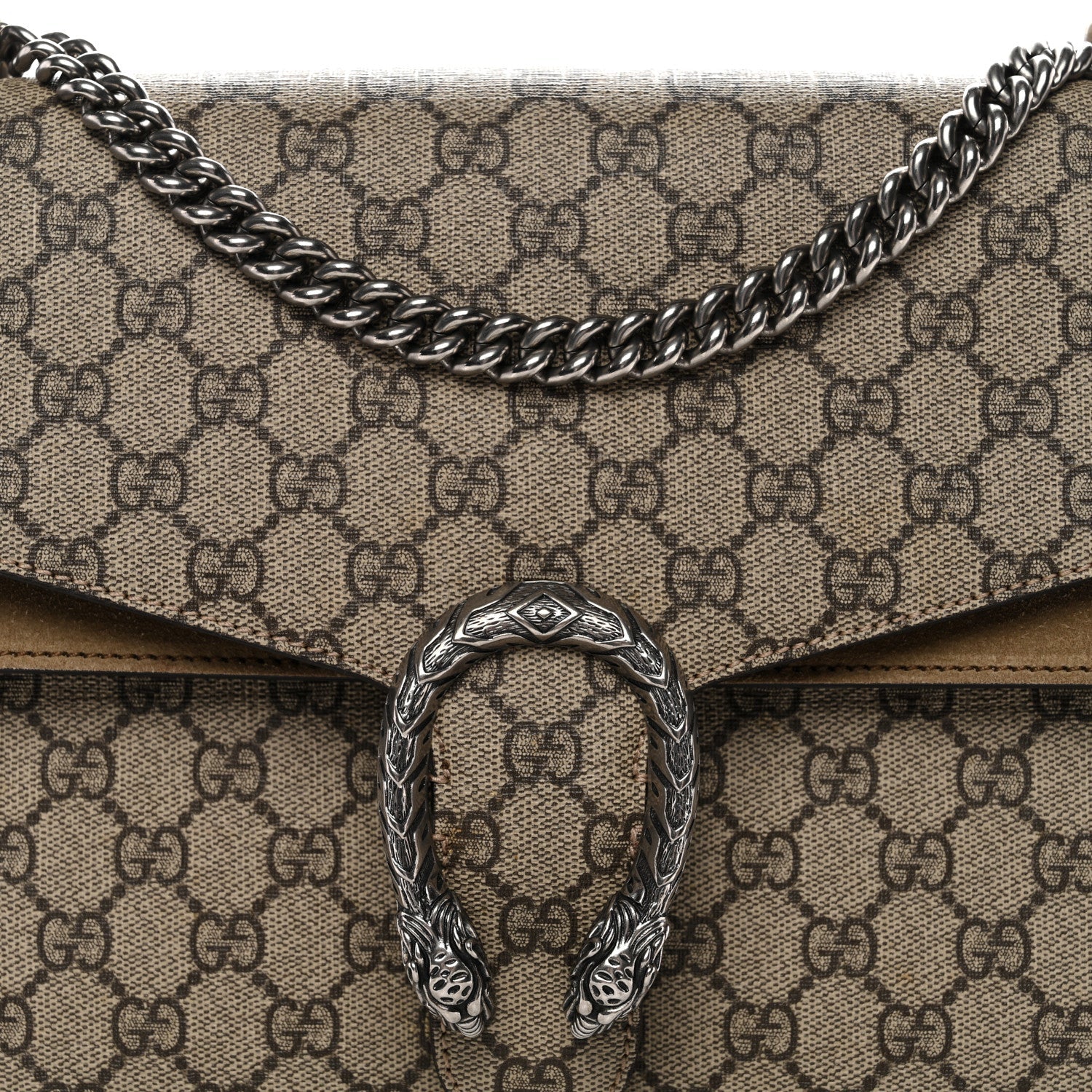GG Supreme Monogram Medium Dionysus Shoulder Bag Taupe