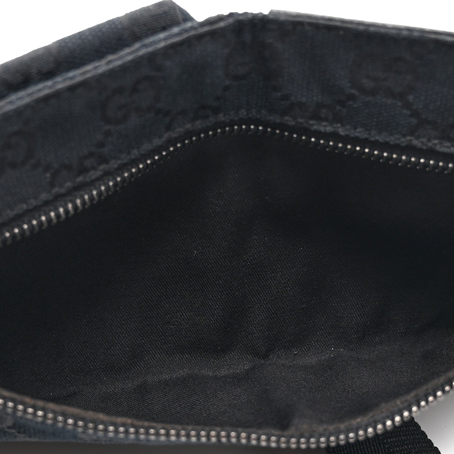 GG Monogram Double Pocket Belt Bag Black