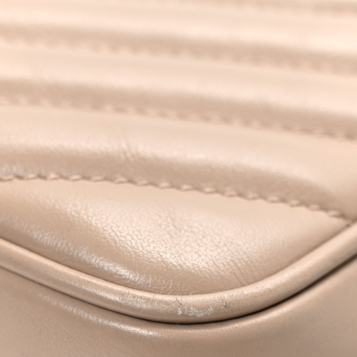 Calfskin Matelasse Monogram Lou Camera Bag Dark Beige