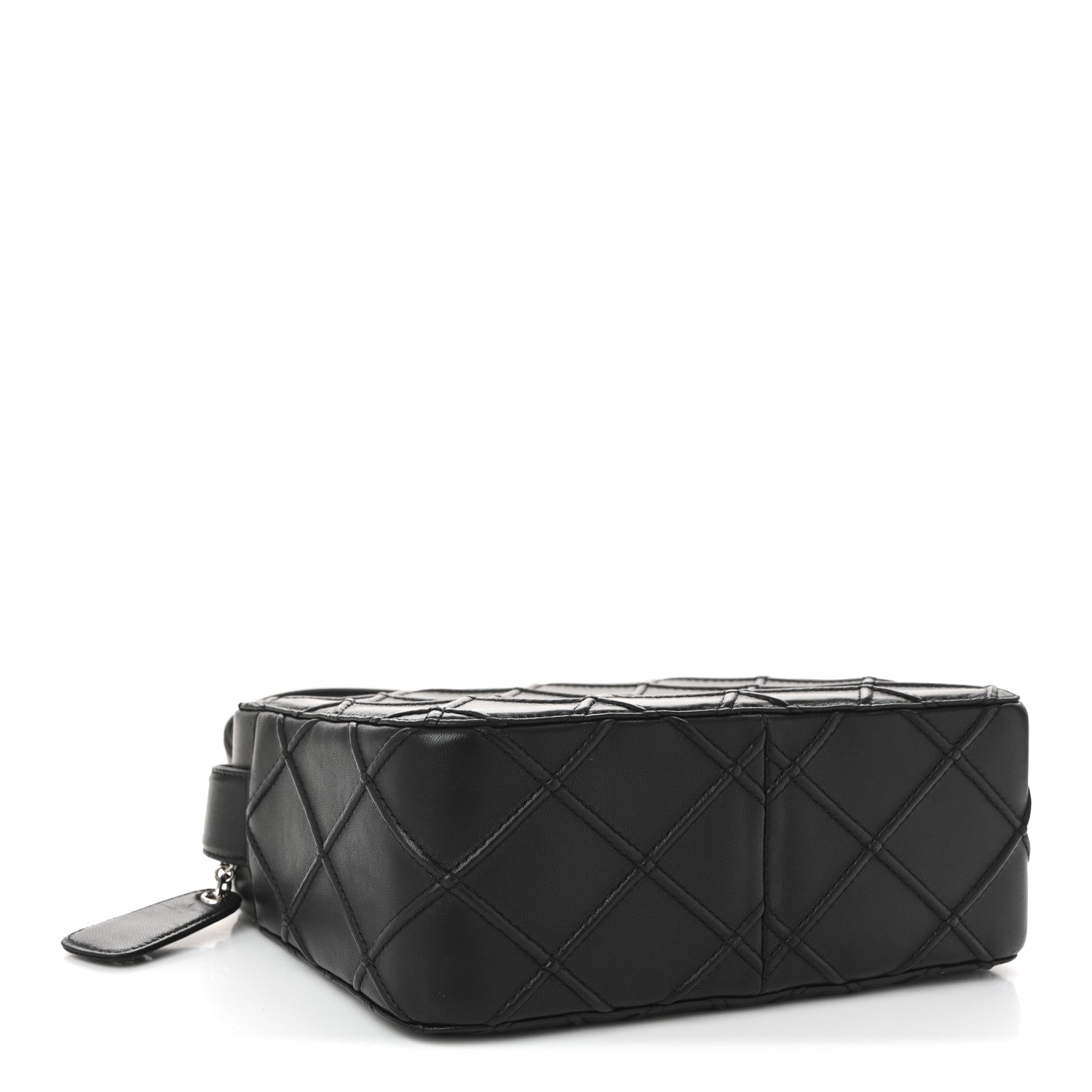 Lambskin Stitched Camera Case Black