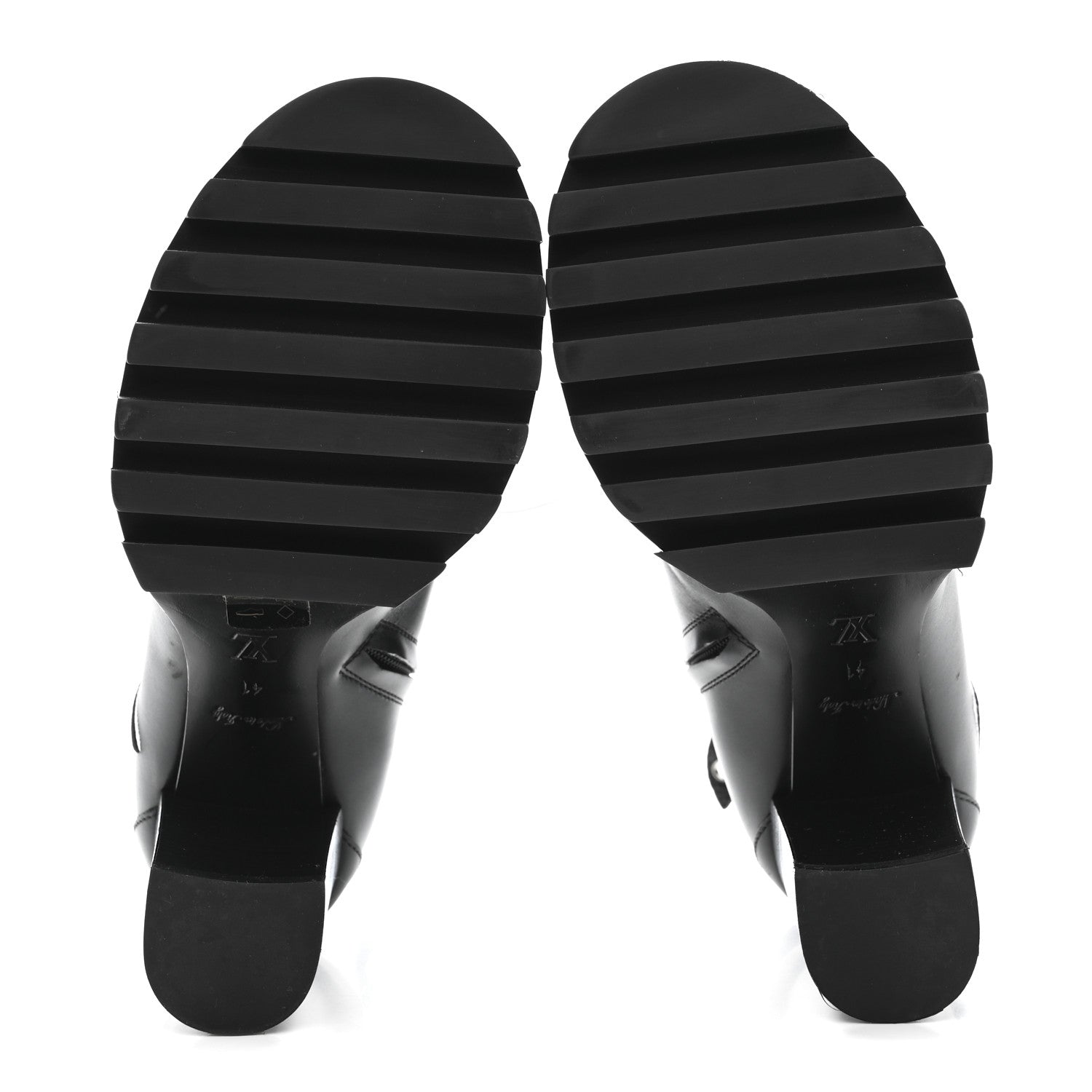 Calfskin Monogram Star Trail Ankle Boots 41 Black