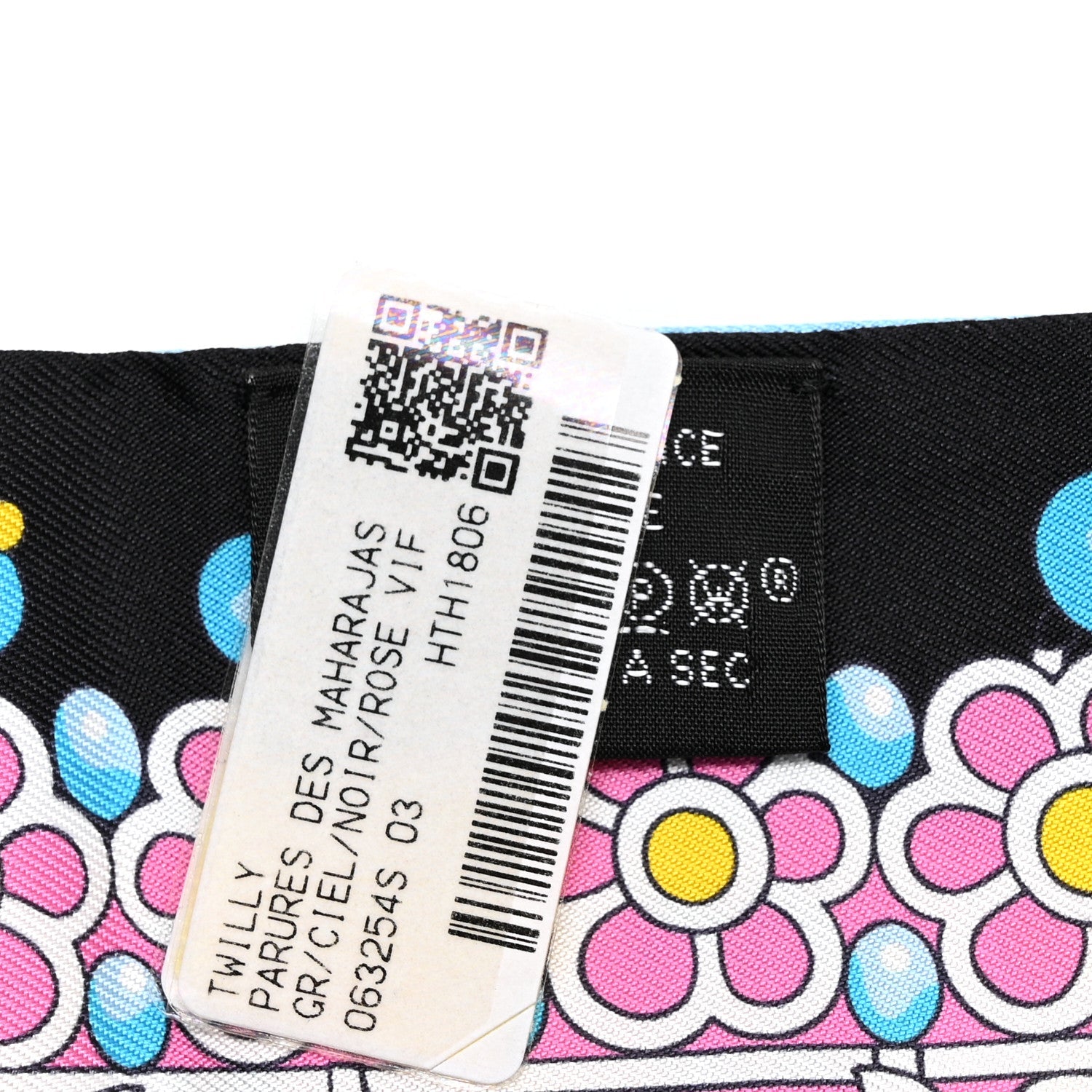 Silk Parures Des Maharajas Twilly Ciel Black Rose Vif