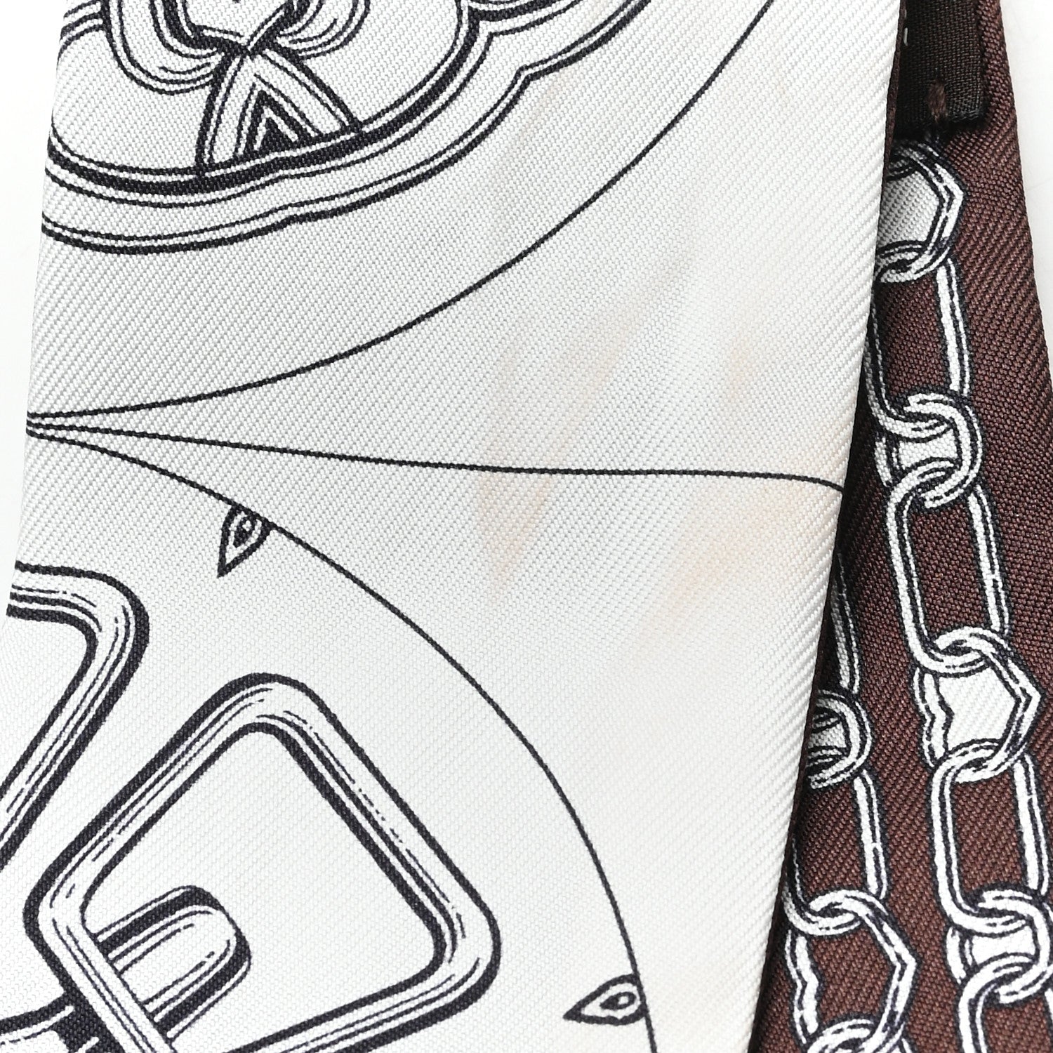 Silk Effet Kaleidoscope Twilly White Anthracite Marron