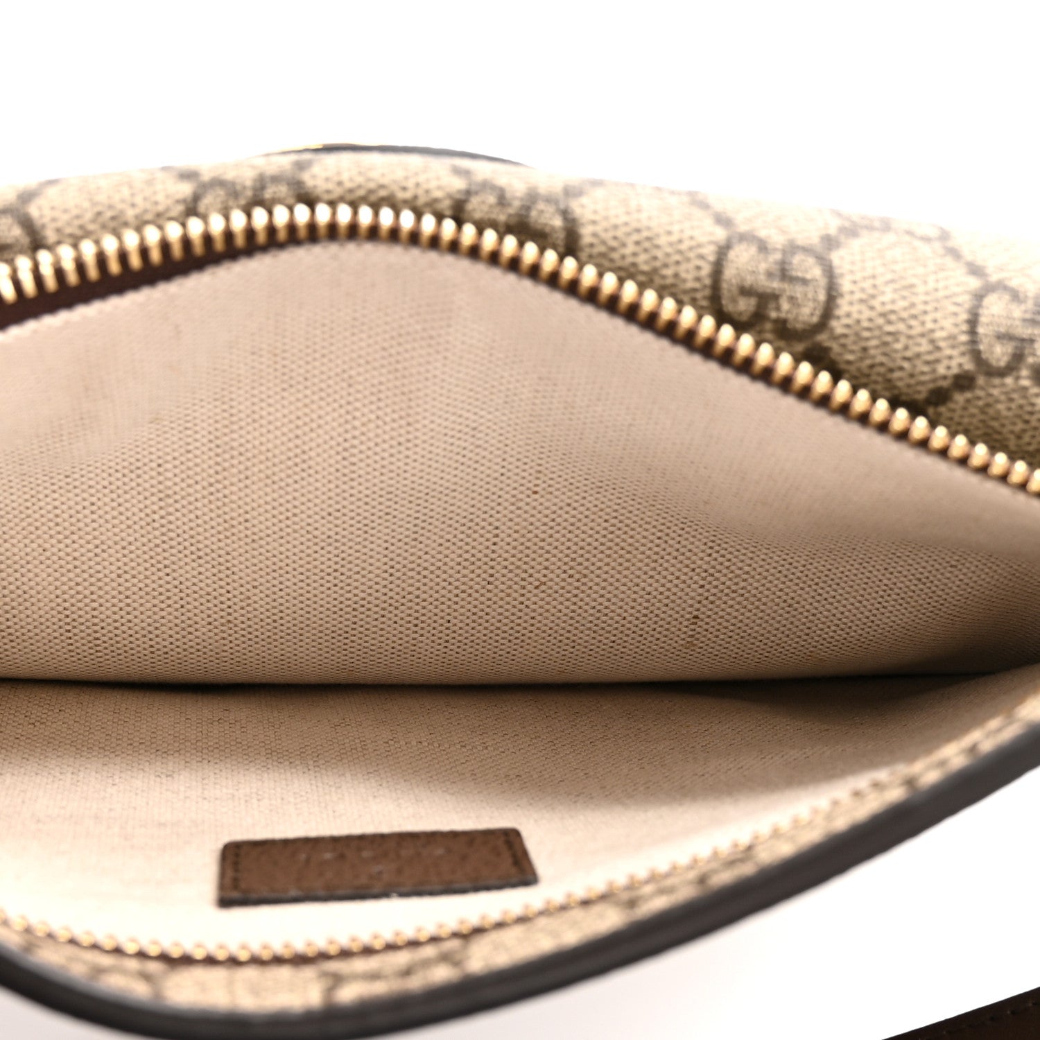 GG Supreme Monogram Textured Dollar Calfskin Blondie Belt Bag Beige Ebony New Acero