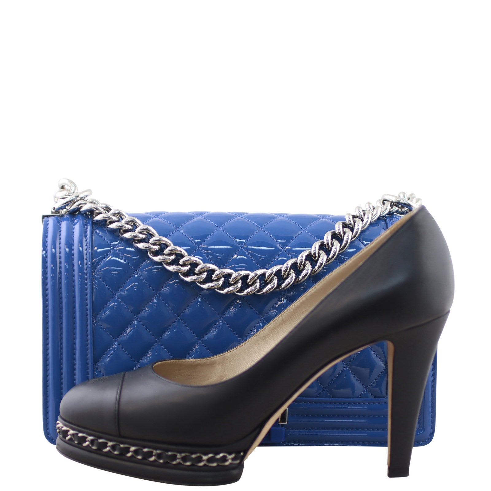 Chanel Boy Old Medium | Blue 20 Series