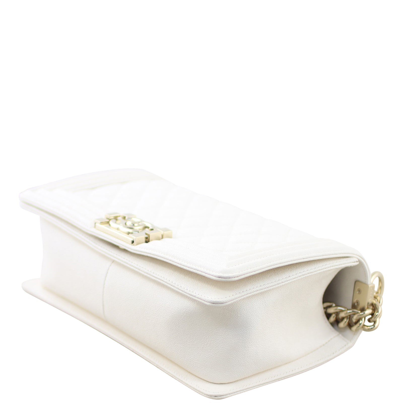 Chanel Boy Old Medium | White