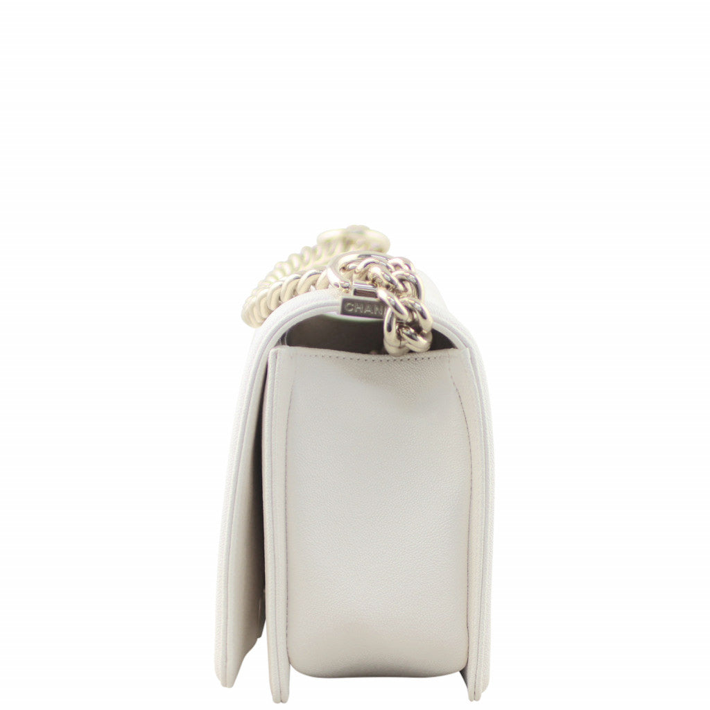 Chanel Boy Old Medium | White