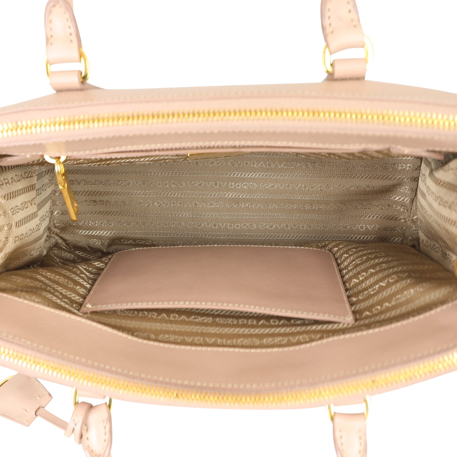 Prada Saffiano Lux Galleria Double Zip Tote Small