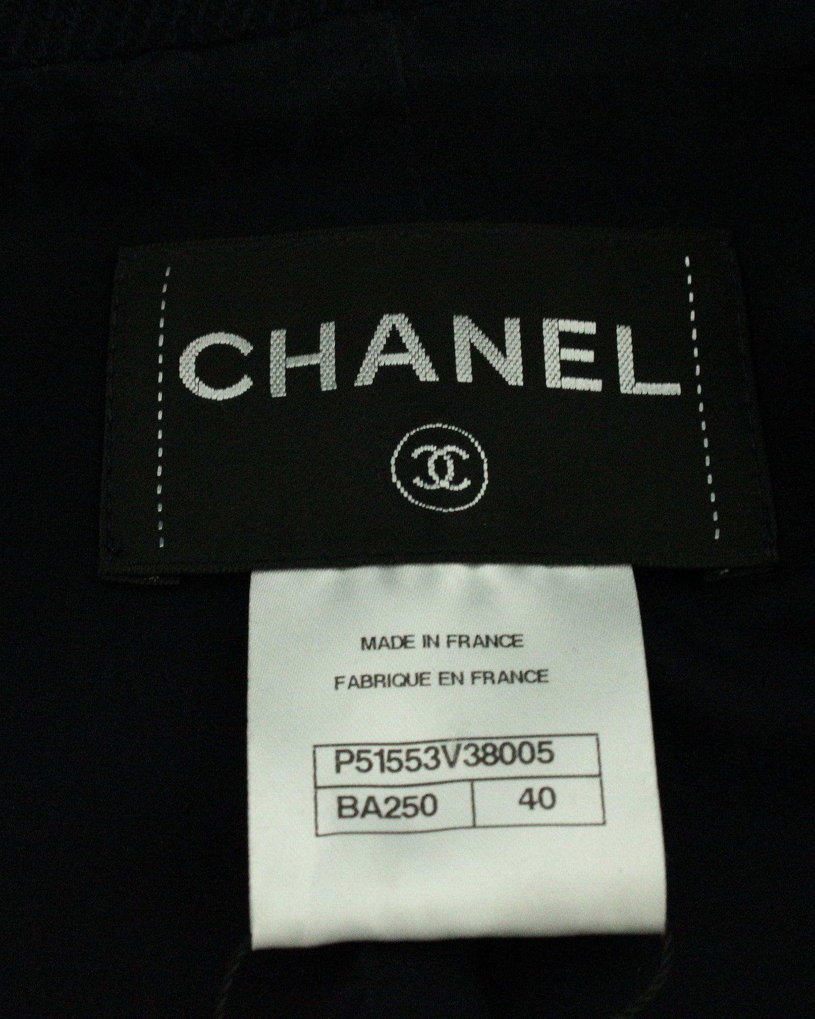 Women's Chanel 2015 Buttoned Blazer in Navy Blue Wool
