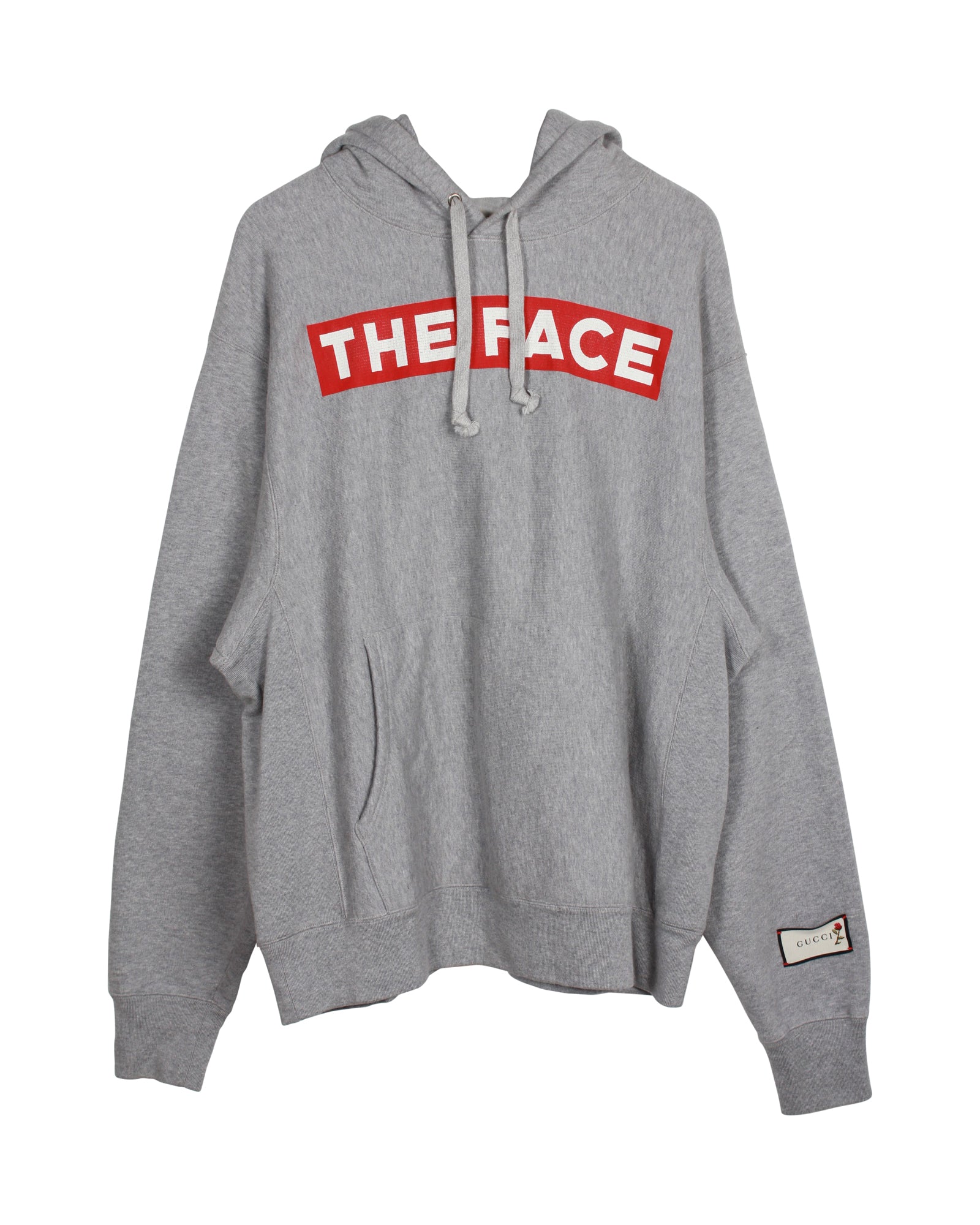 Men's Gucci The Face Hoodie Jacket in Grey Cotton