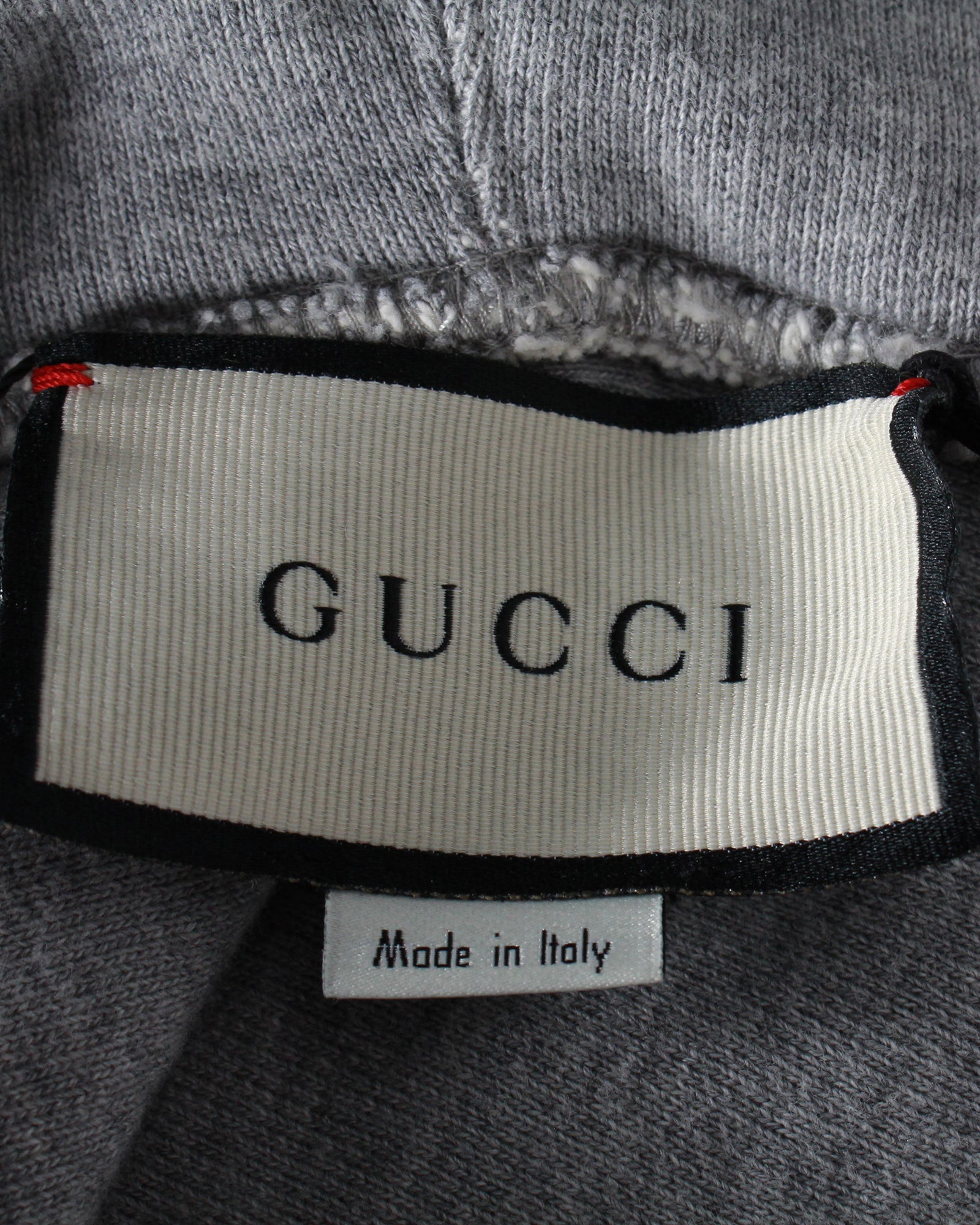 Men's Gucci The Face Hoodie Jacket in Grey Cotton