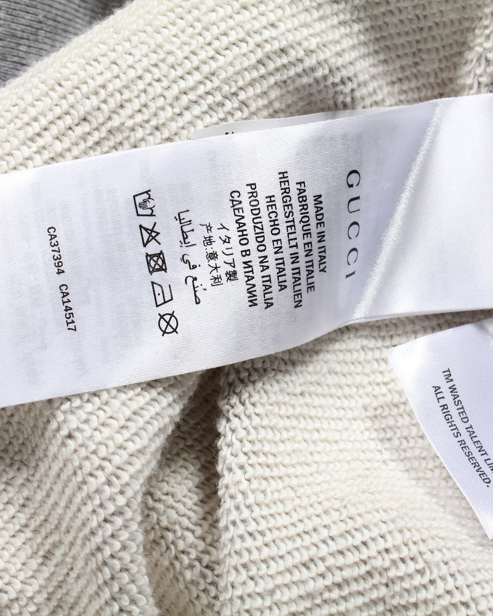 Men's Gucci The Face Hoodie Jacket in Grey Cotton