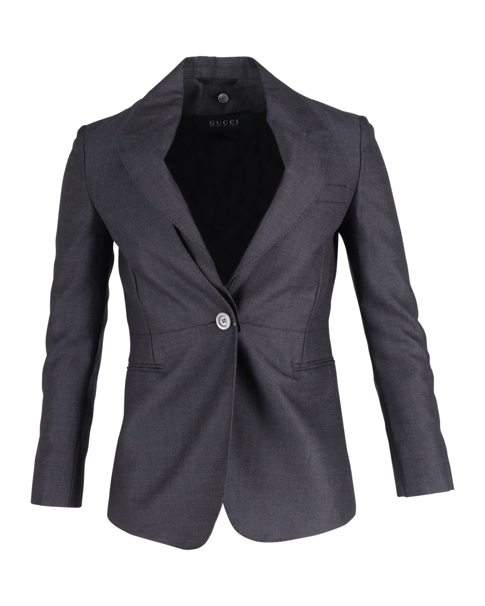 Women's Gucci Single-Breasted Blazer in Grey Wool