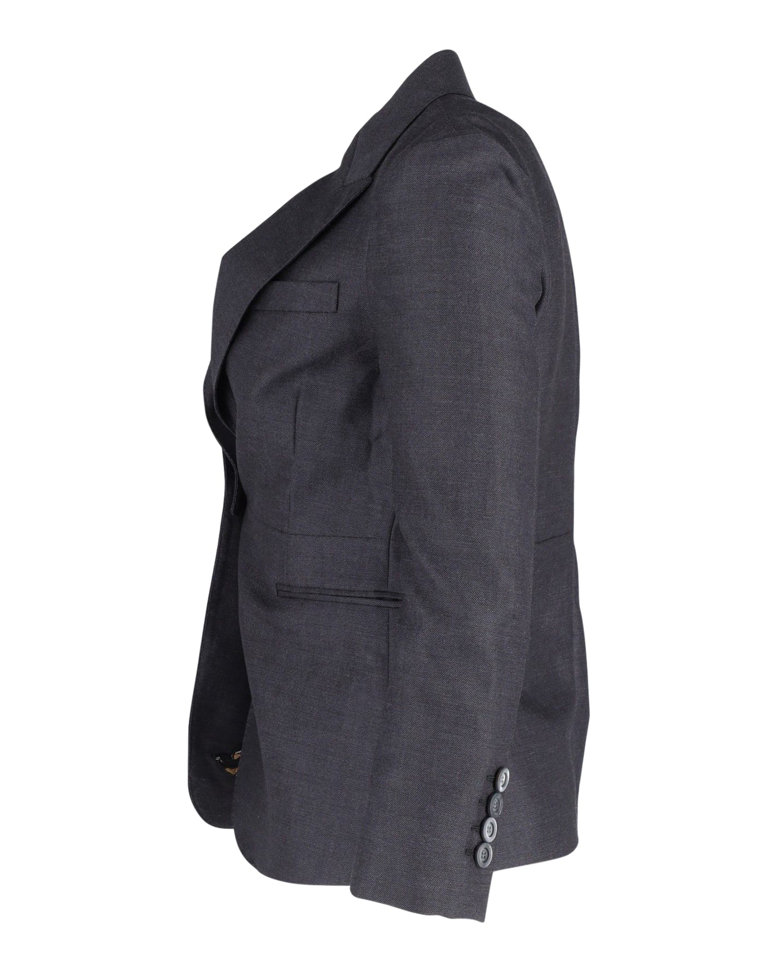 Women's Gucci Single-Breasted Blazer in Grey Wool