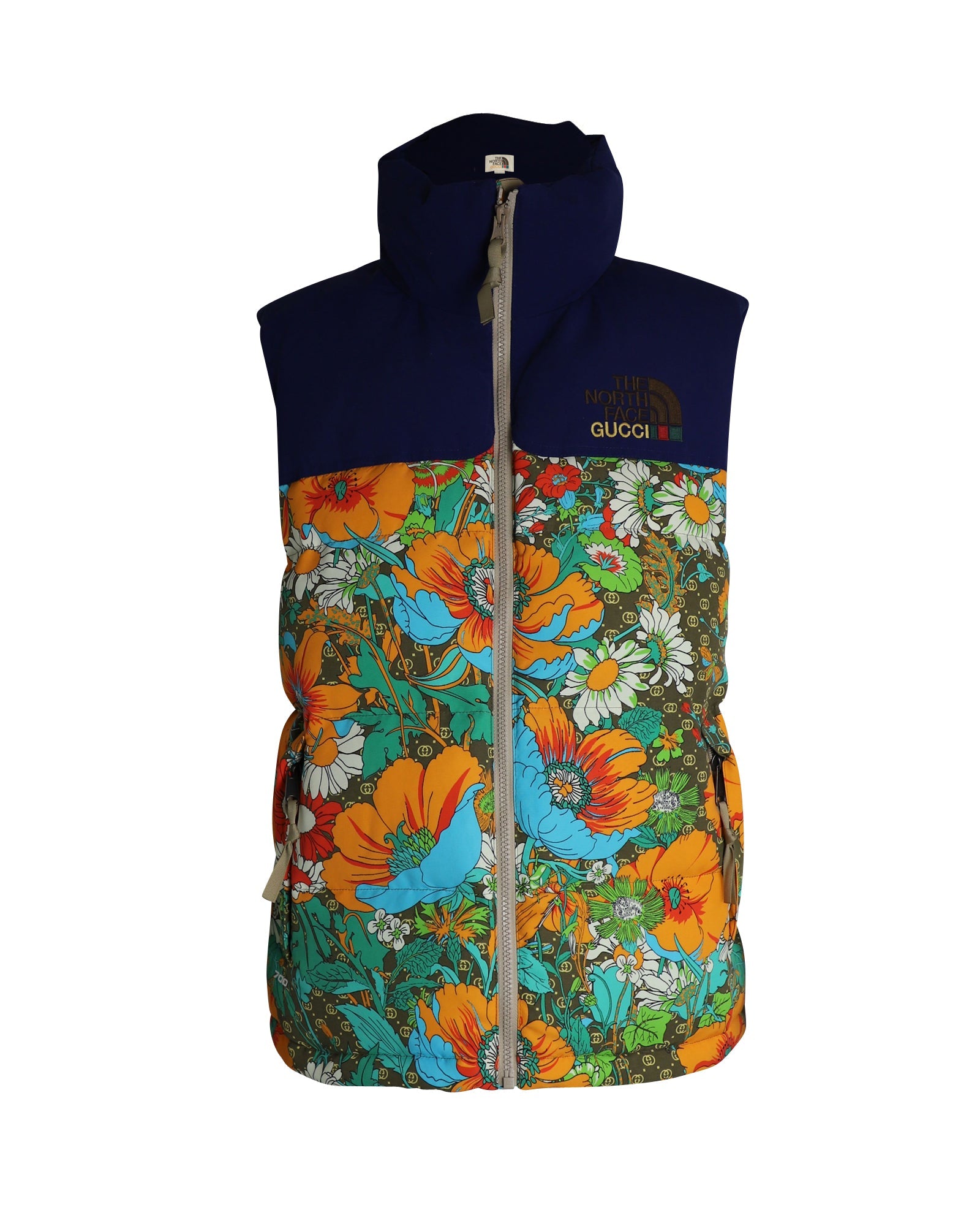 Women's Gucci x The North Face Floral Padded Vest in Multicolor Polyamide