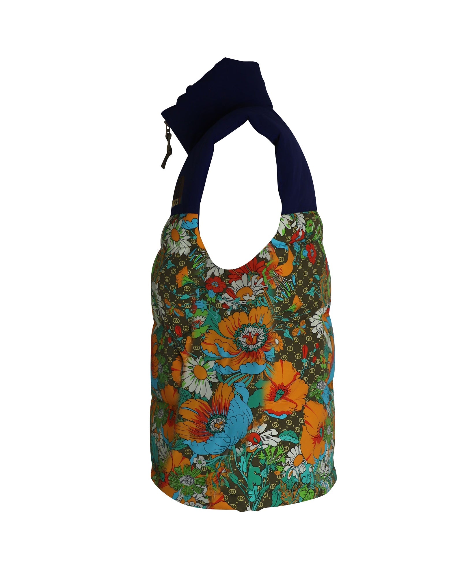 Women's Gucci x The North Face Floral Padded Vest in Multicolor Polyamide