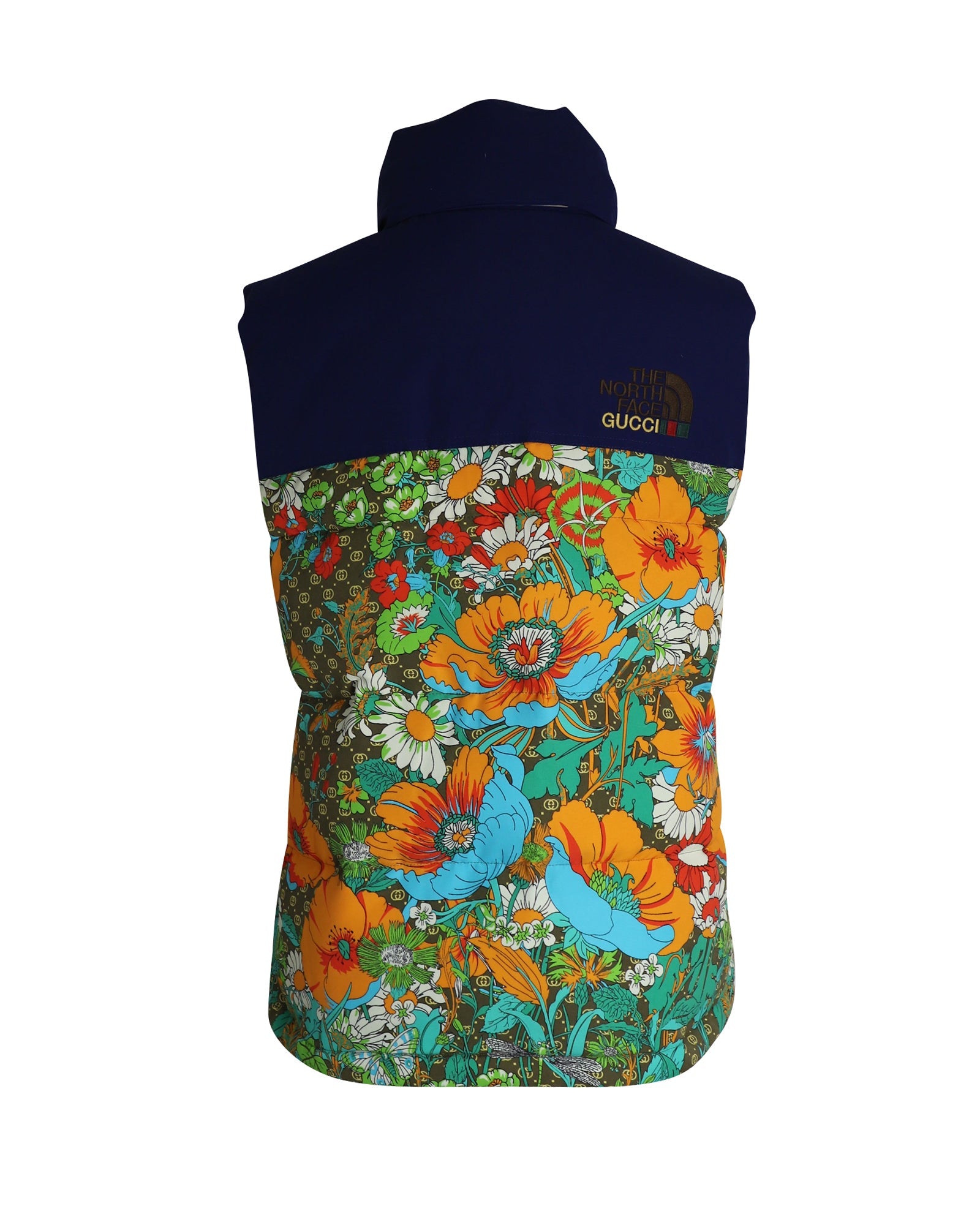 Women's Gucci x The North Face Floral Padded Vest in Multicolor Polyamide