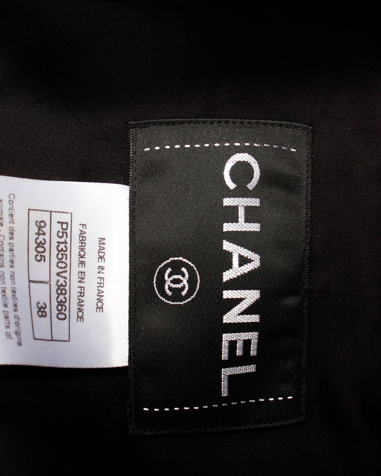 Women's Chanel Cropped Open-Front Blazer in Black Silk