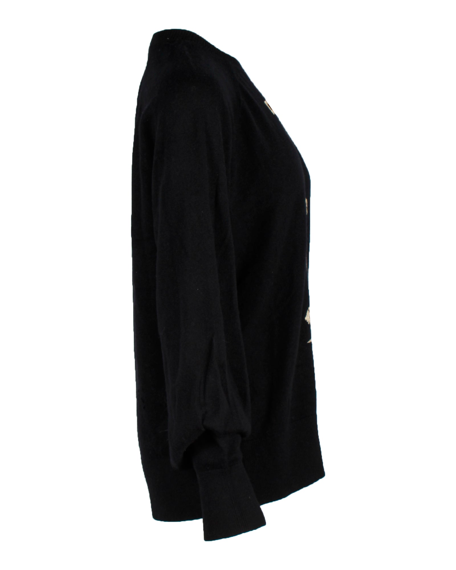 Women's Chanel Hieroglyphic Sweater in Black Cashmere