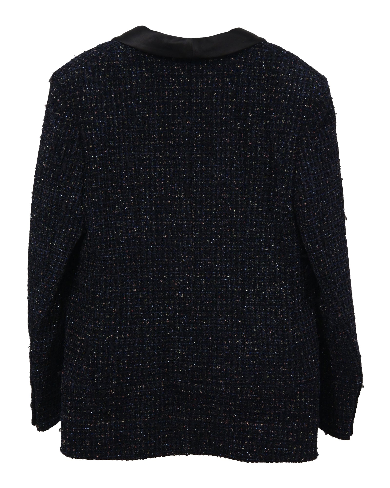 Men's Chanel Single-Breasted Blazer in Deep Blue Wool