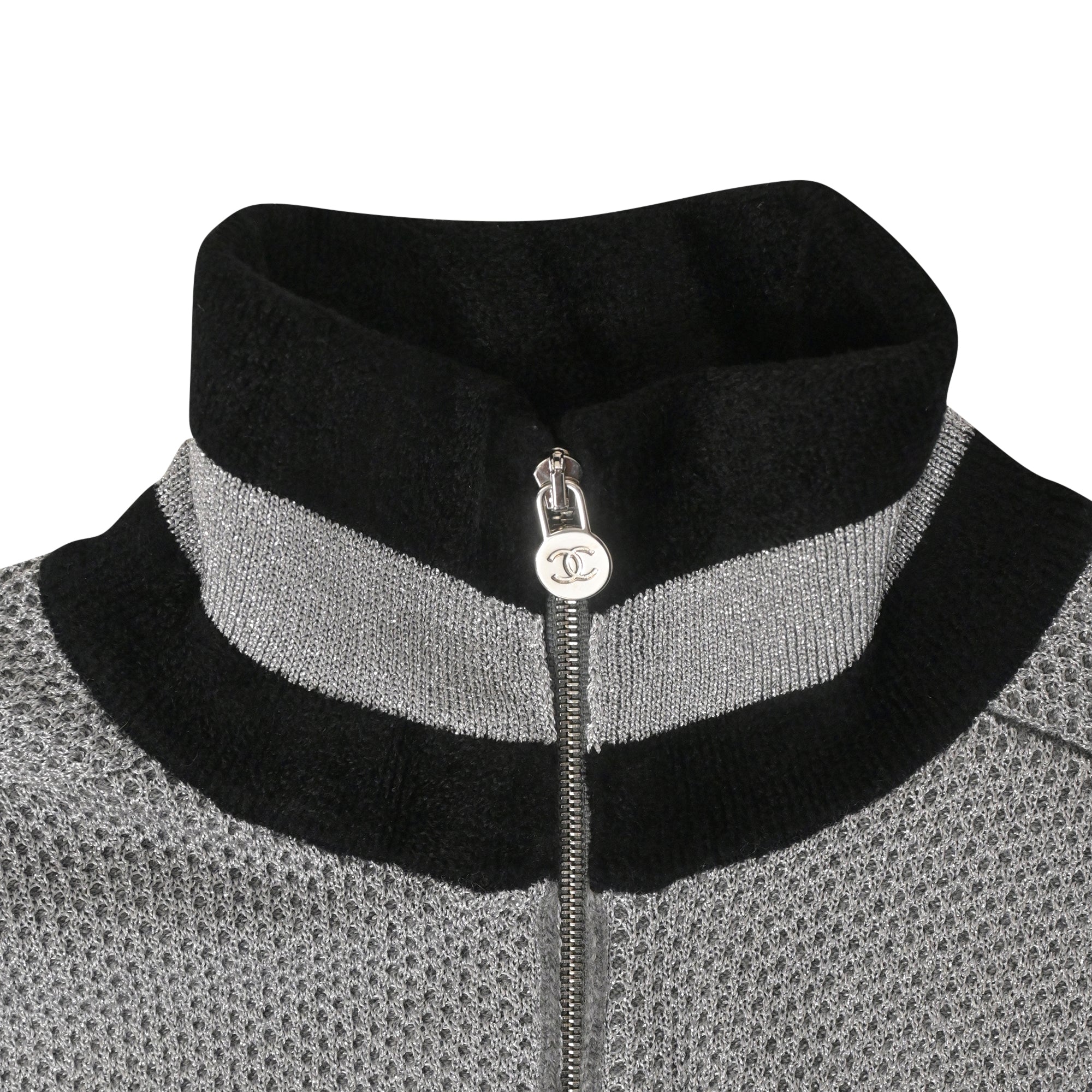 Men's Chanel Zip-Up Jacket in Silver Viscose