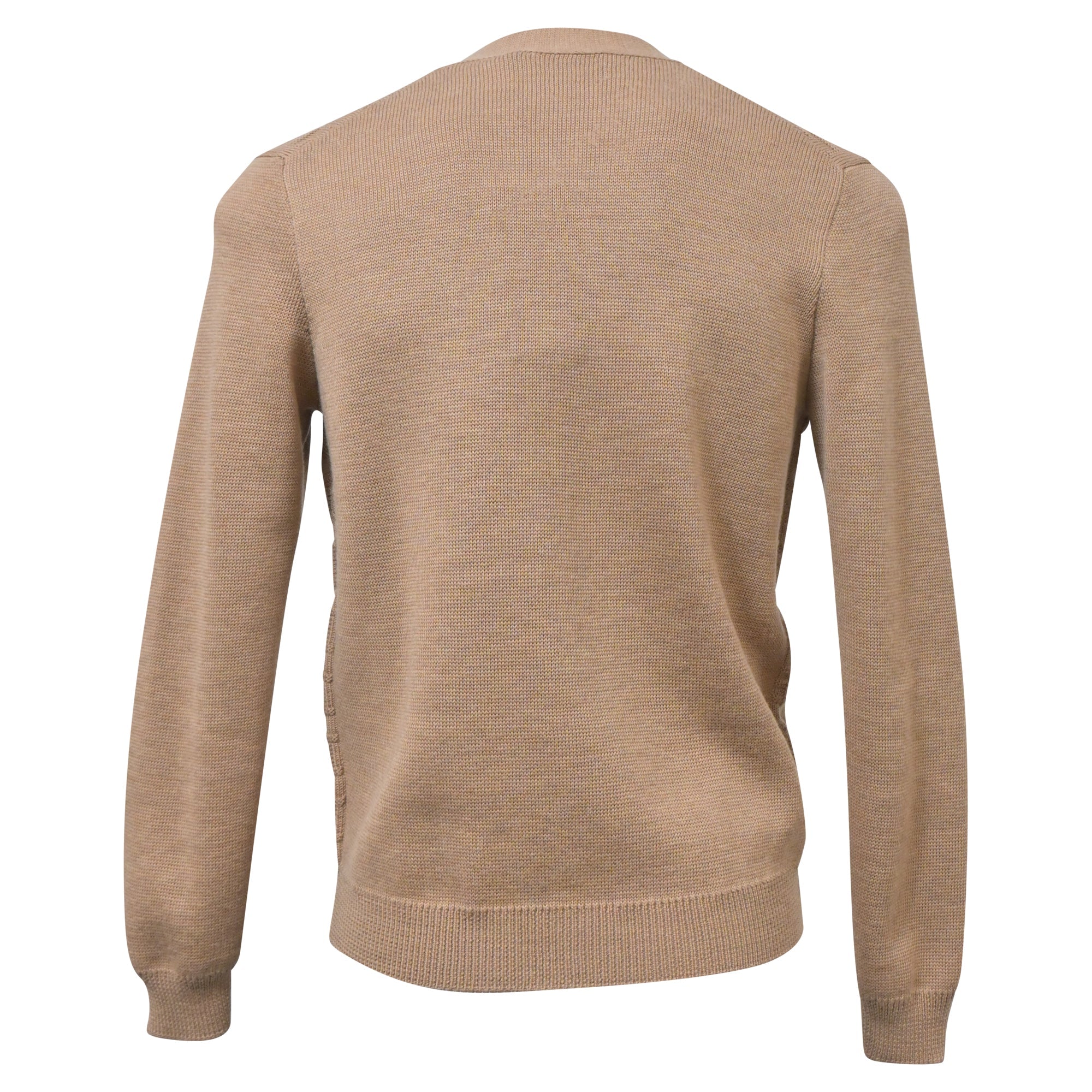 Men's Gucci V-Neck GG Pattern Cardigan in Brown Wool
