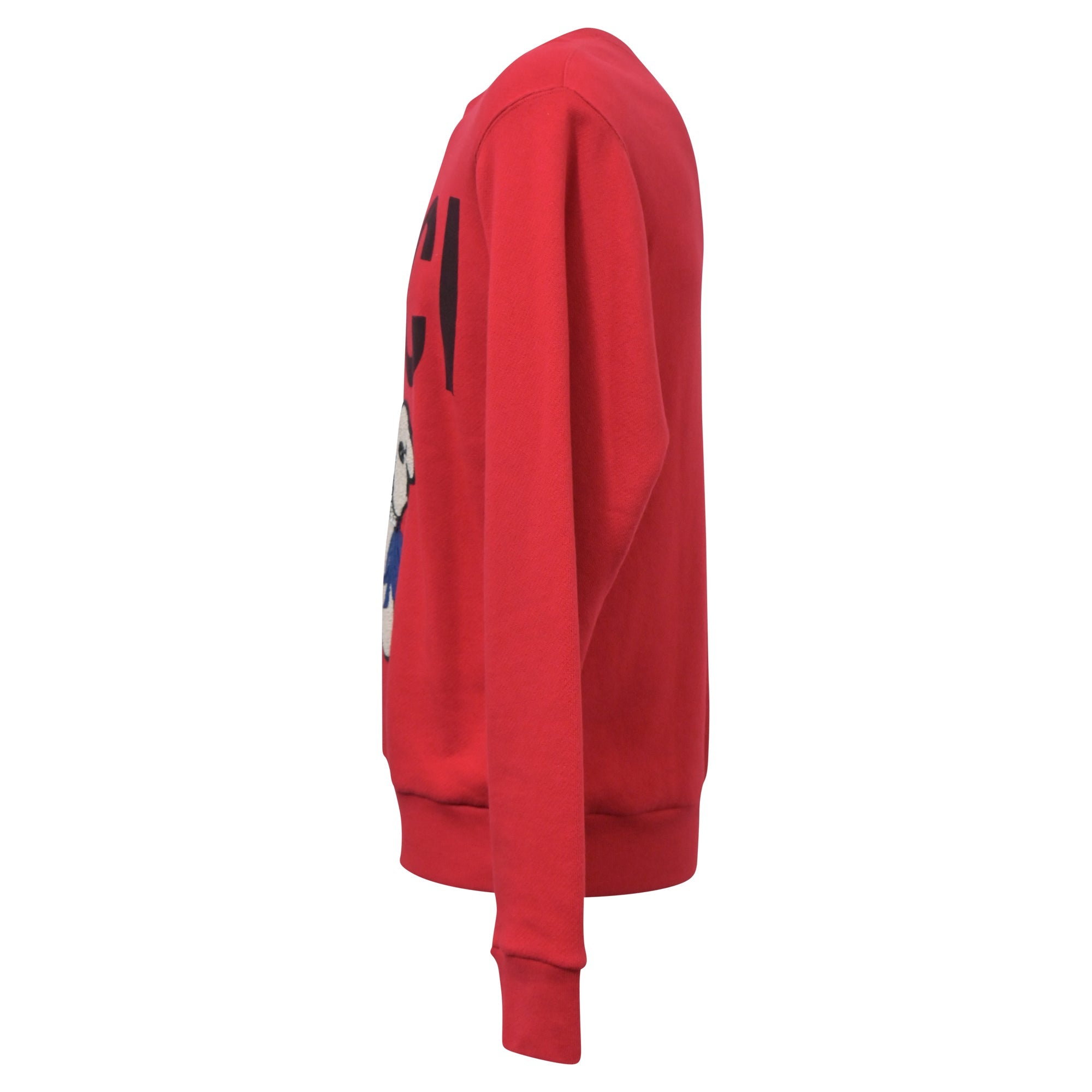 Men's Gucci Crystal-Embellished Lamb Sweater in Red Cotton