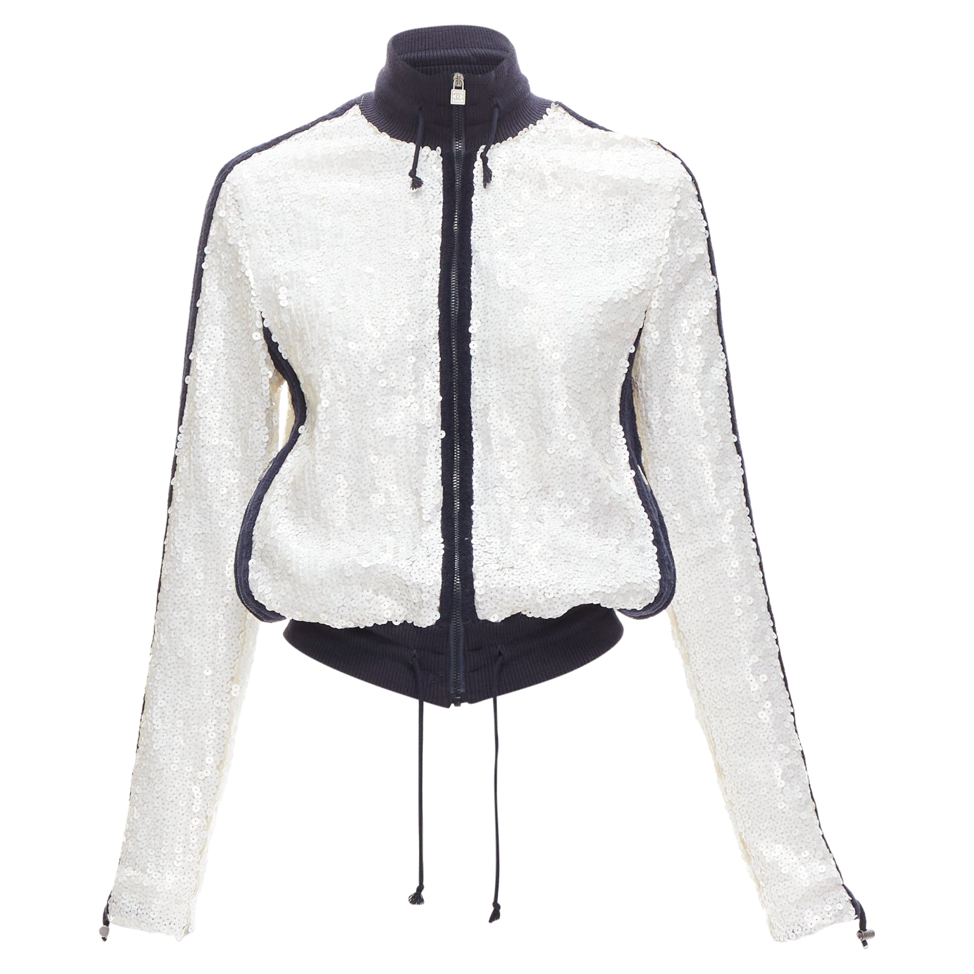 Women's Chanel sequins trim track jacket