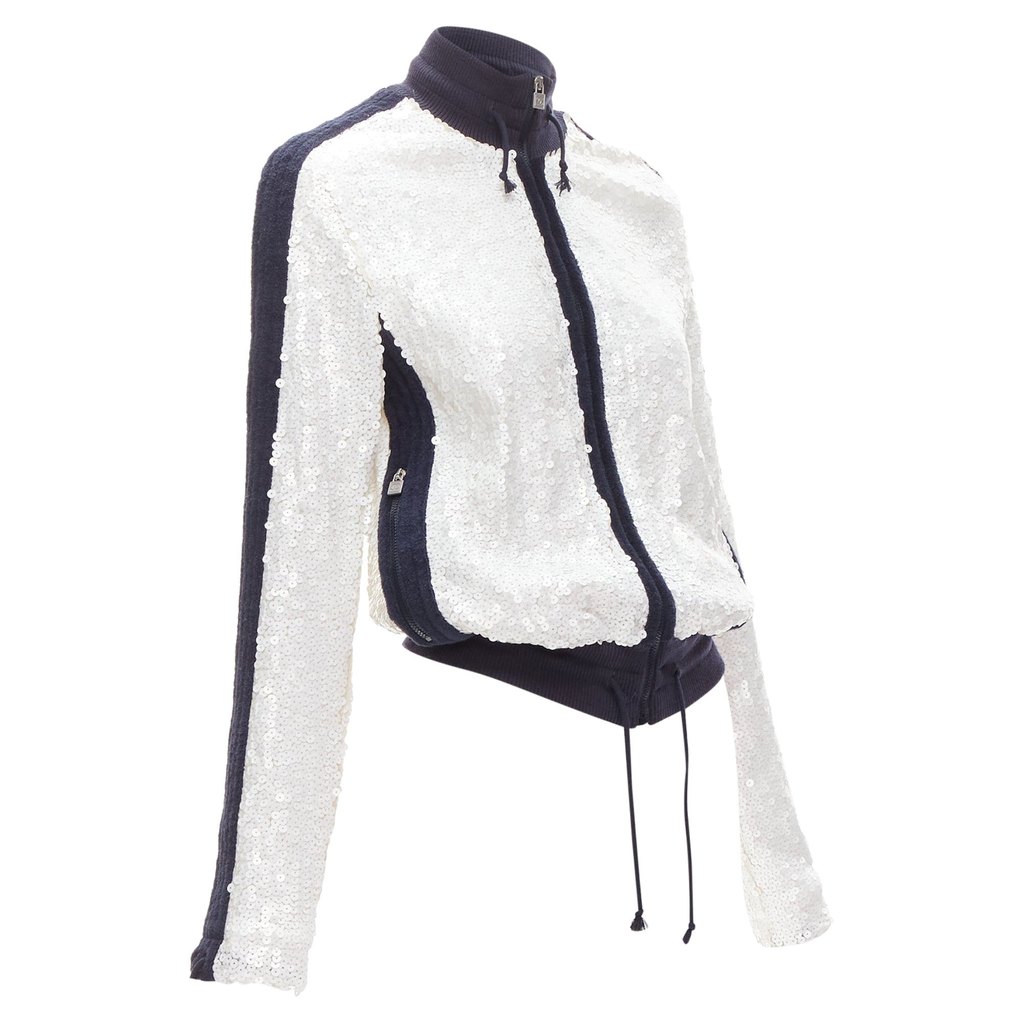 Women's Chanel sequins trim track jacket