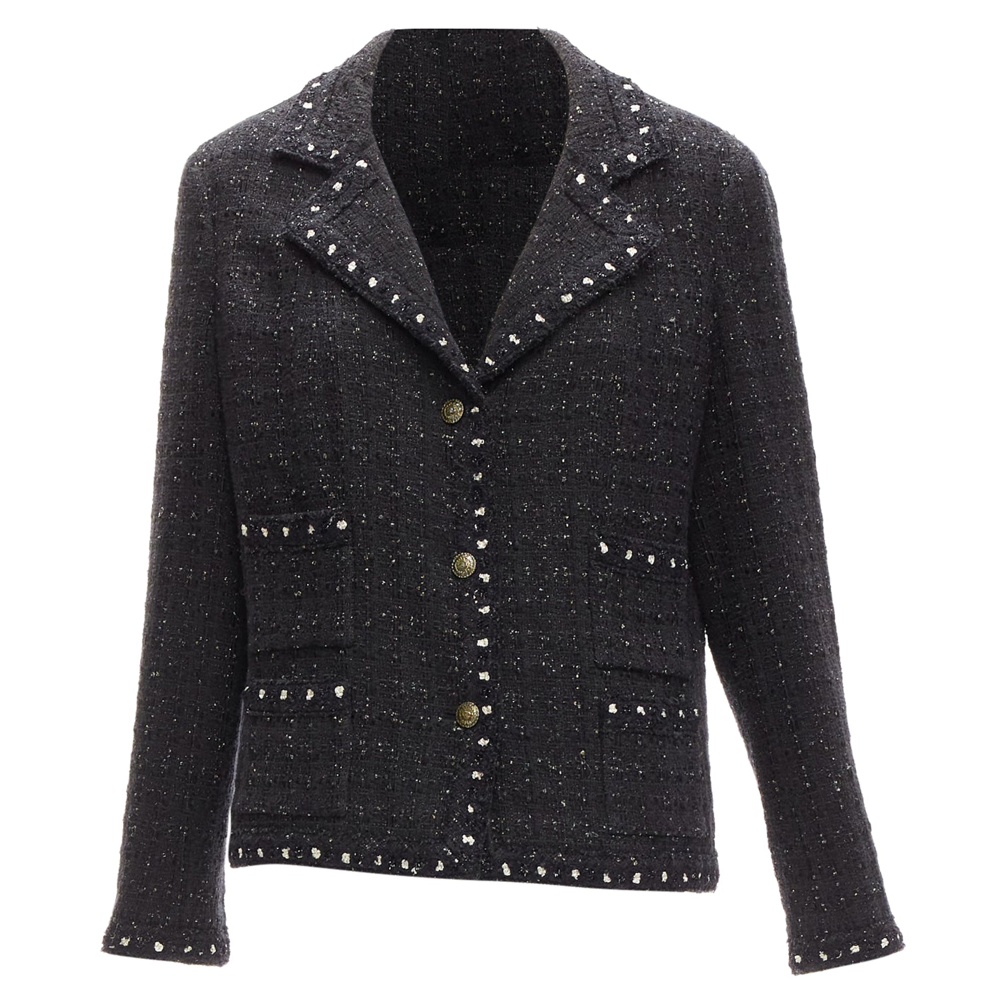 Women's Chanel Fantasy Tweed CC button pocket little jacket