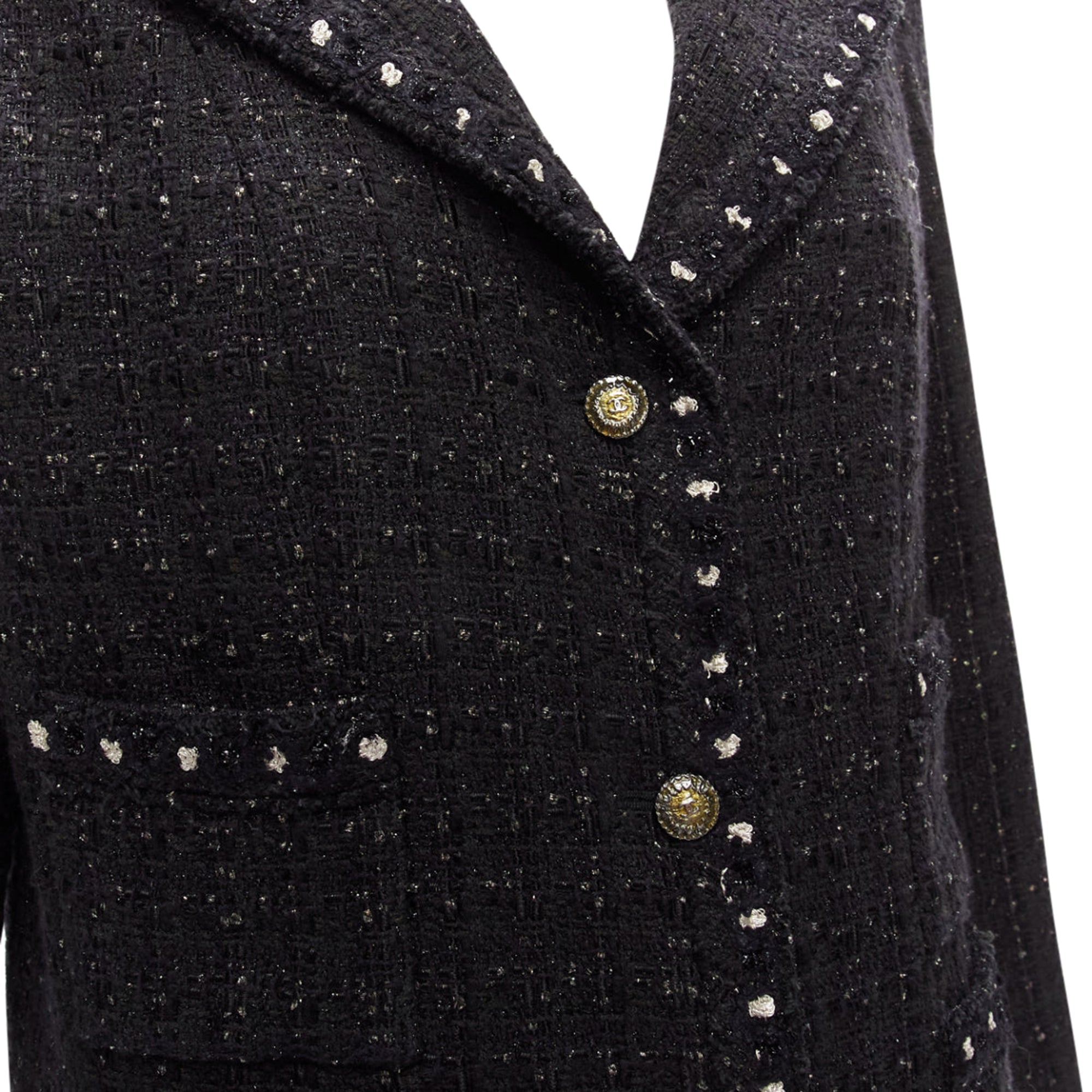 Women's Chanel Fantasy Tweed CC button pocket little jacket