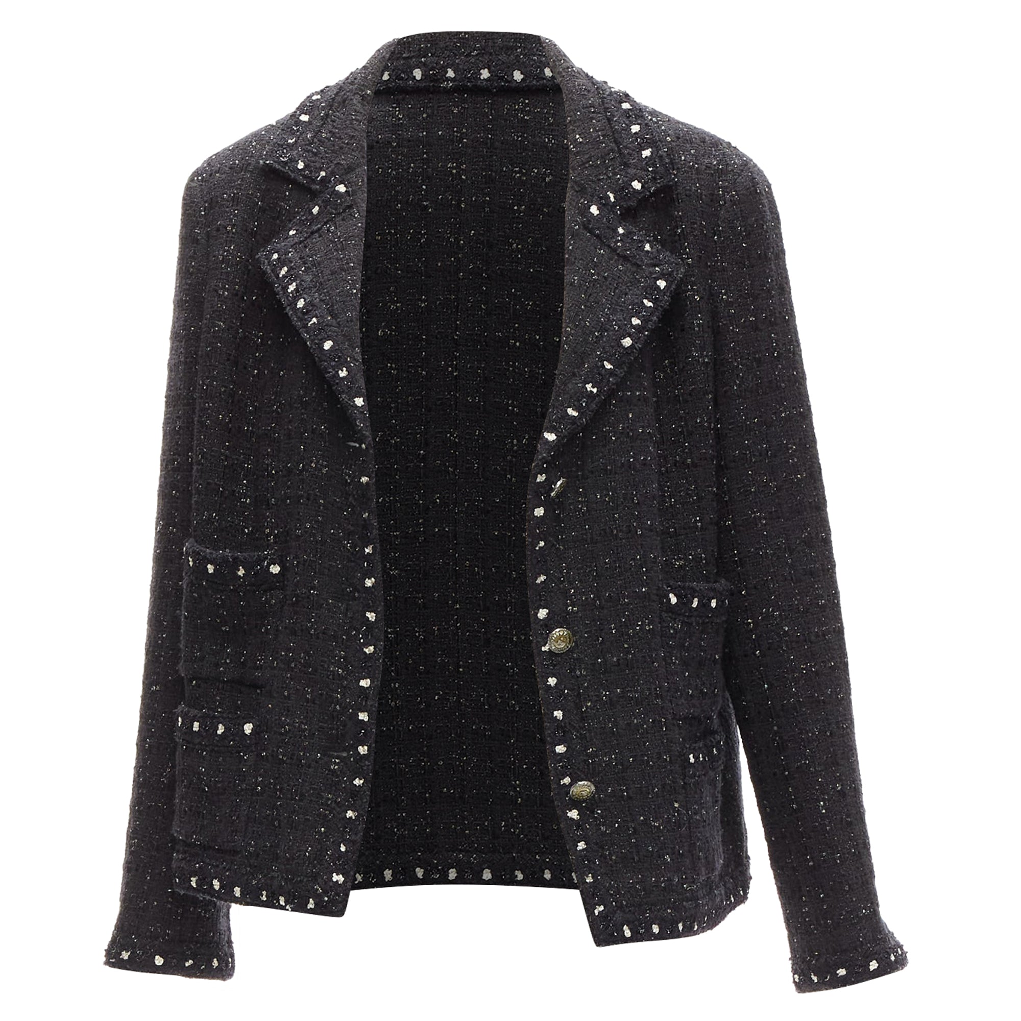Women's Chanel Fantasy Tweed CC button pocket little jacket
