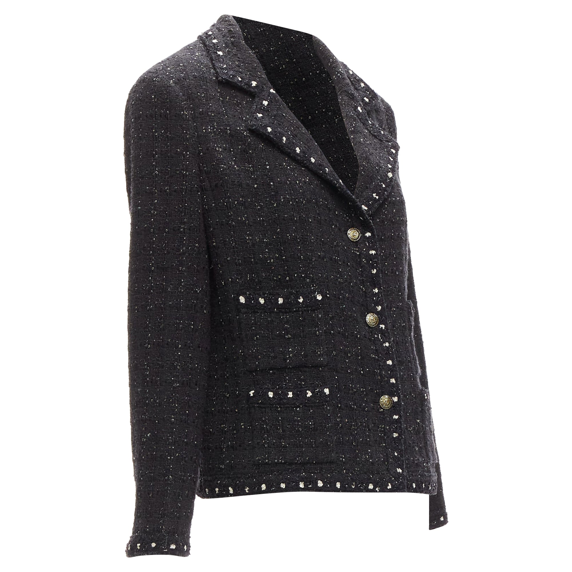 Women's Chanel Fantasy Tweed CC button pocket little jacket