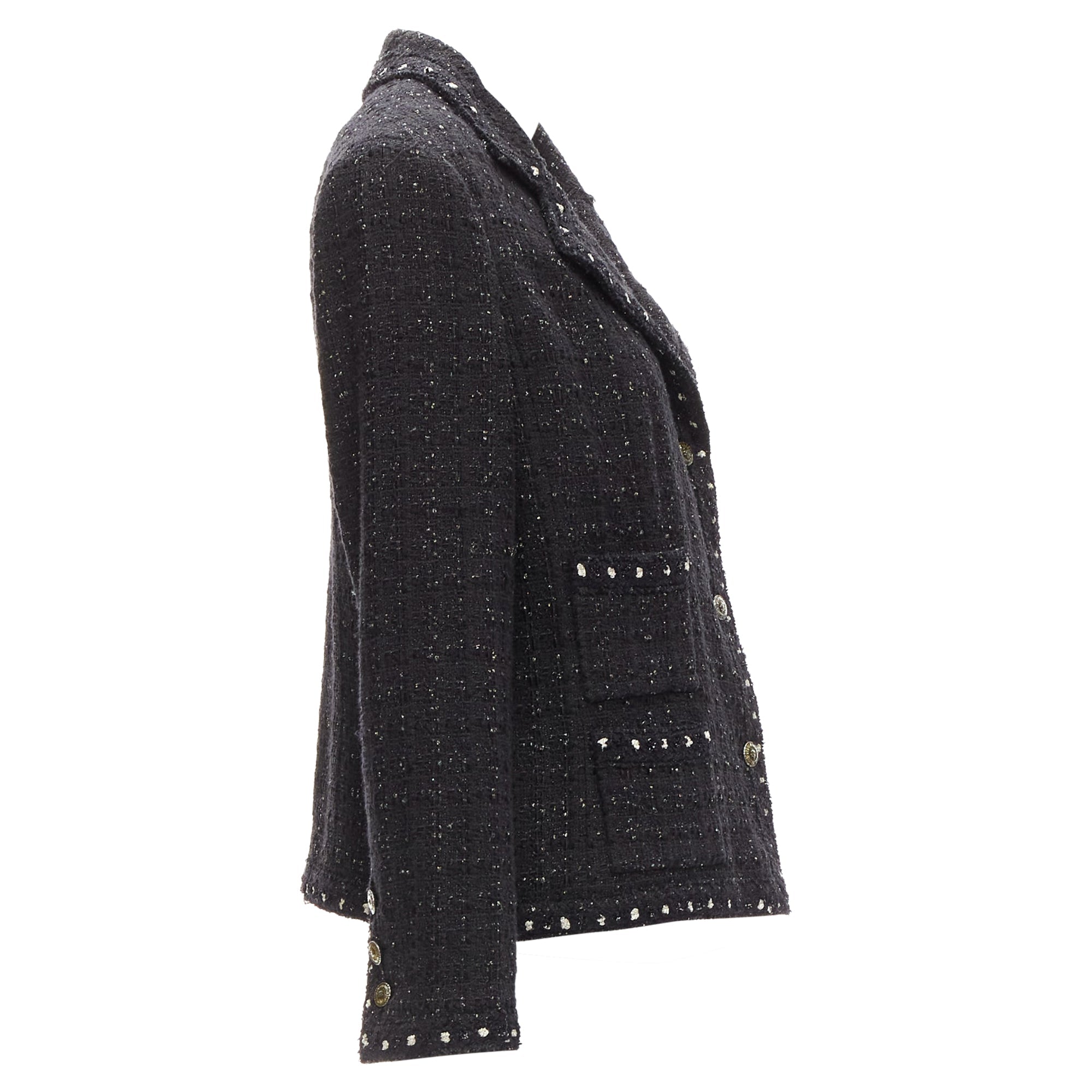 Women's Chanel Fantasy Tweed CC button pocket little jacket