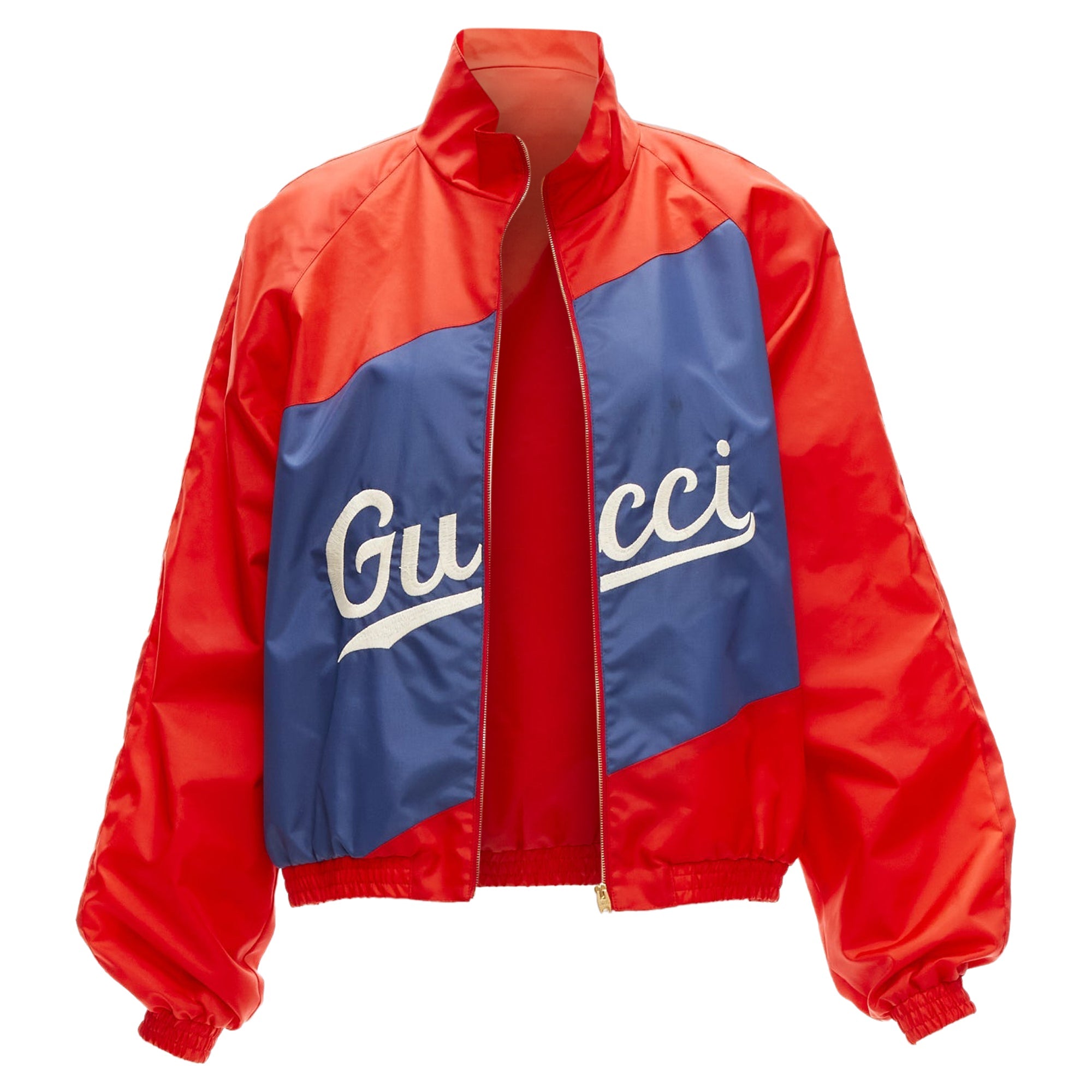 Women's Gucci Script logo nylon track coach jacket