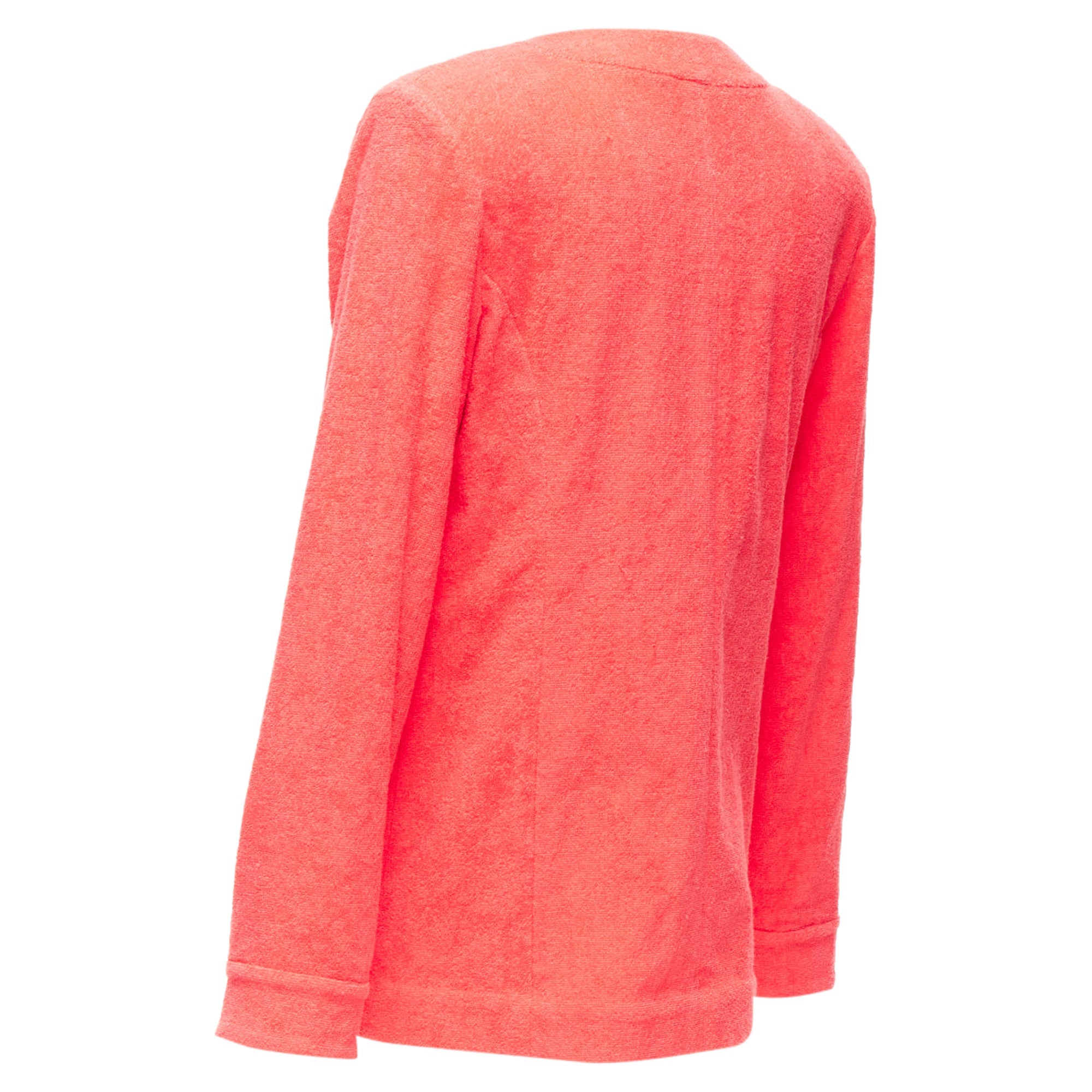 Women's Chanel towel terry cloth CC logo blazer jacket