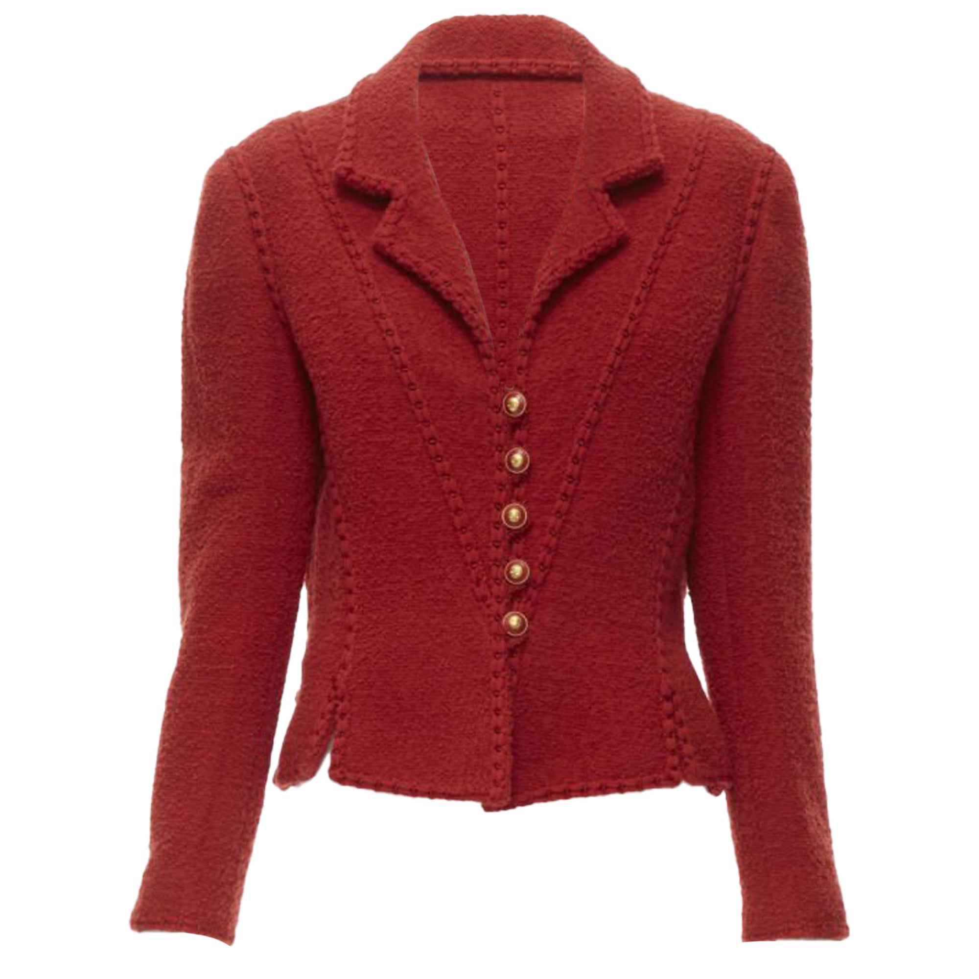 Women's Chanel boucle tweed boned corset jacket
