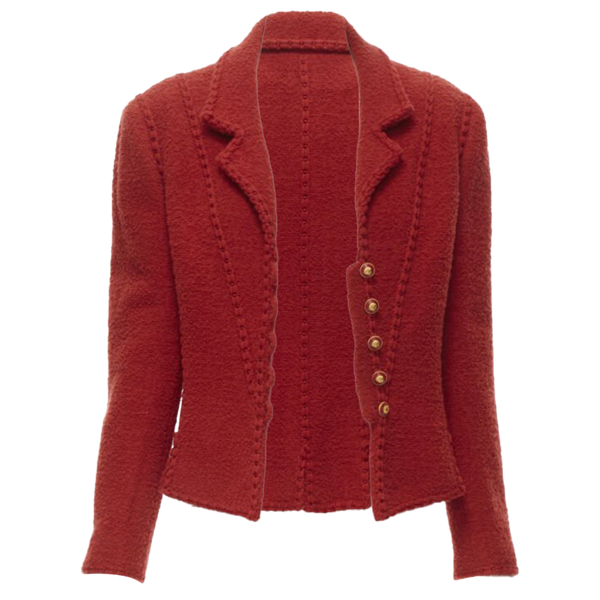 Women's Chanel boucle tweed boned corset jacket