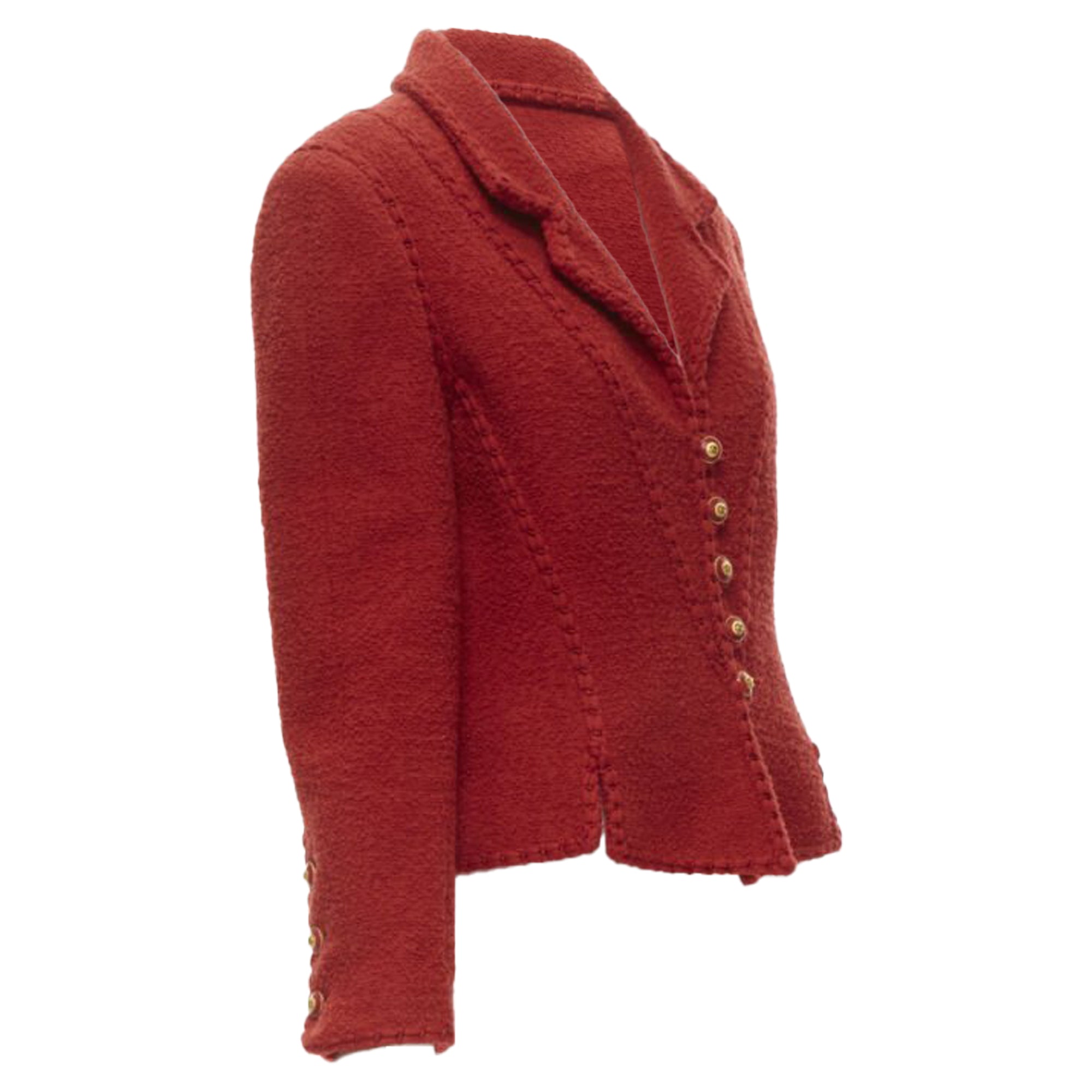 Women's Chanel boucle tweed boned corset jacket