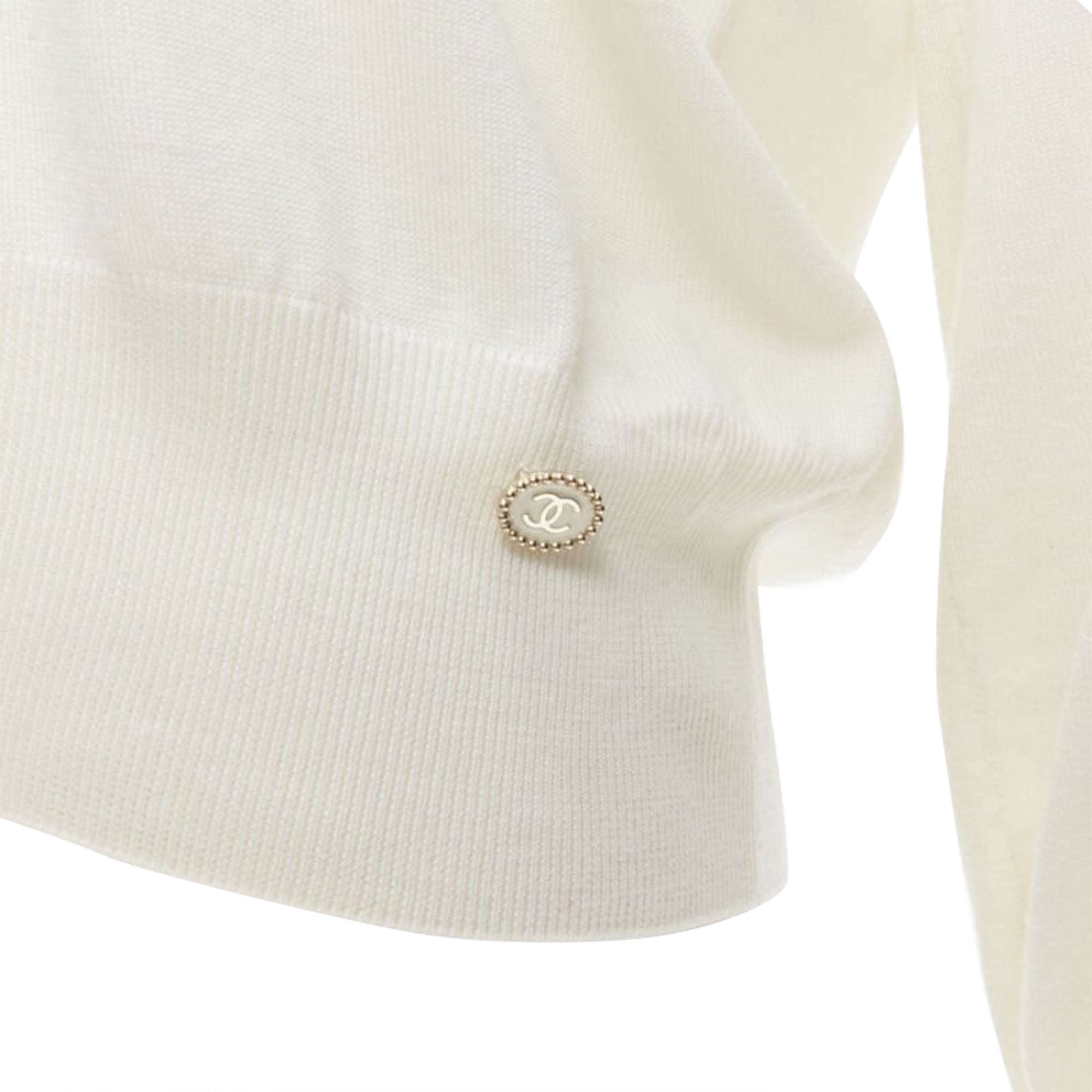 Women's Chanel wool intarsia chain schoolgirl sweater