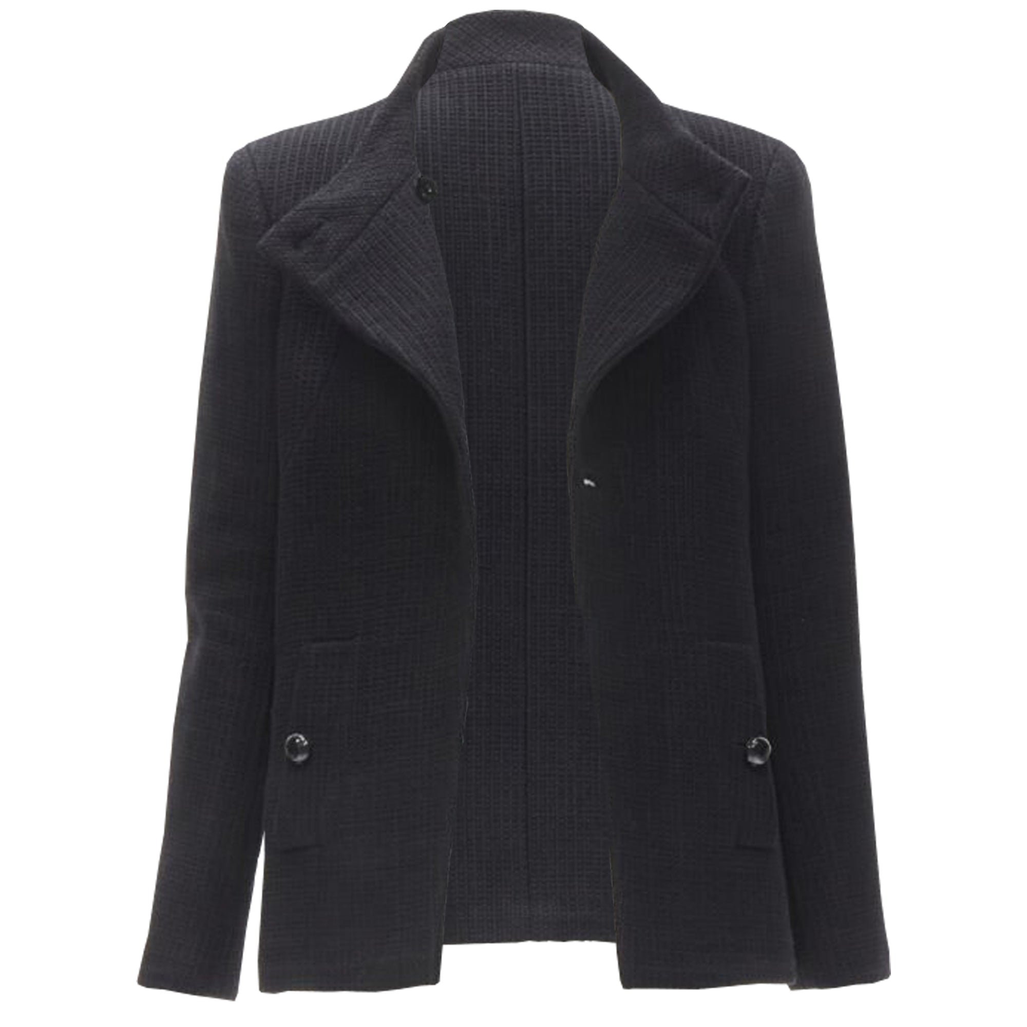 Women's Chanel lattice tweed CC button wrap jacket