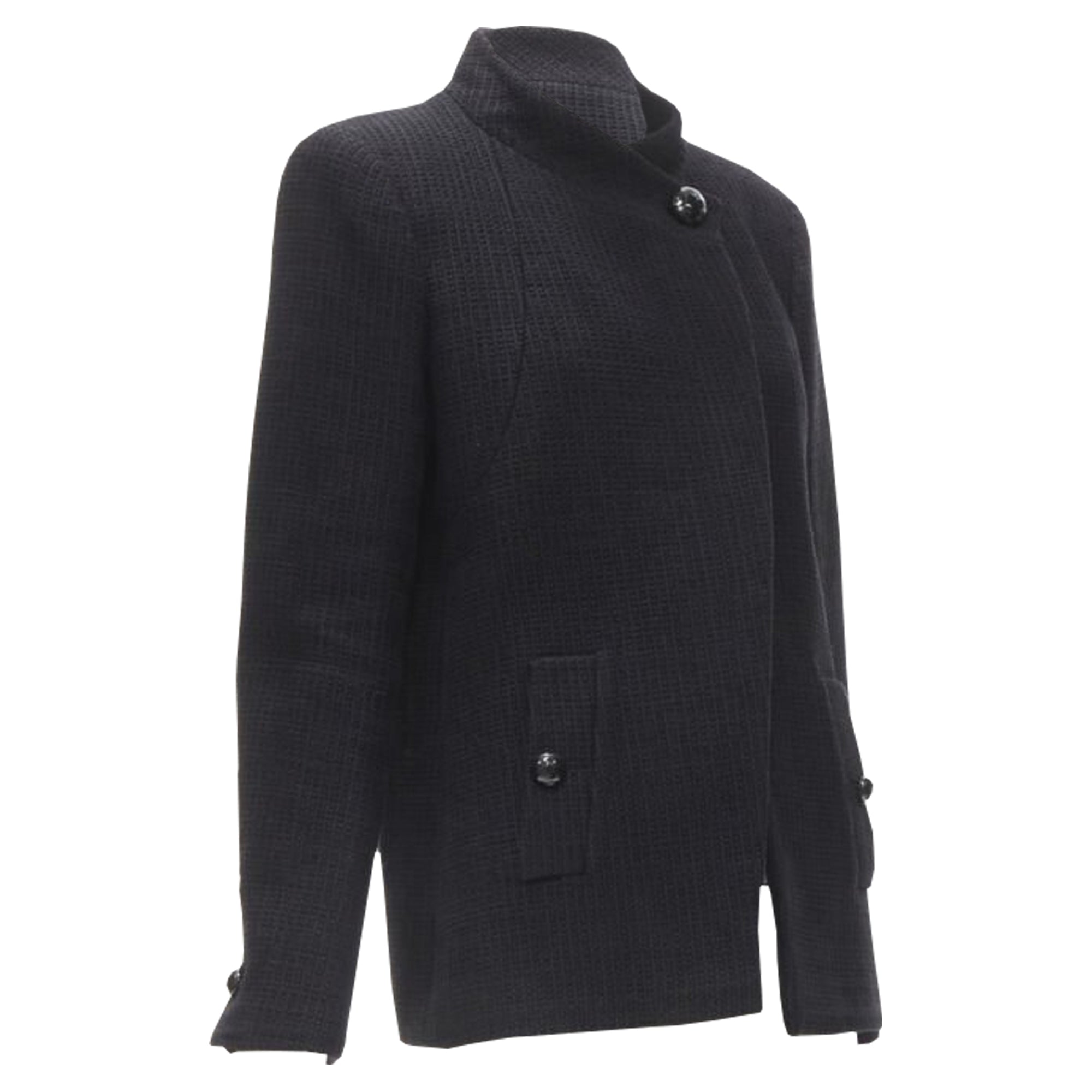 Women's Chanel lattice tweed CC button wrap jacket