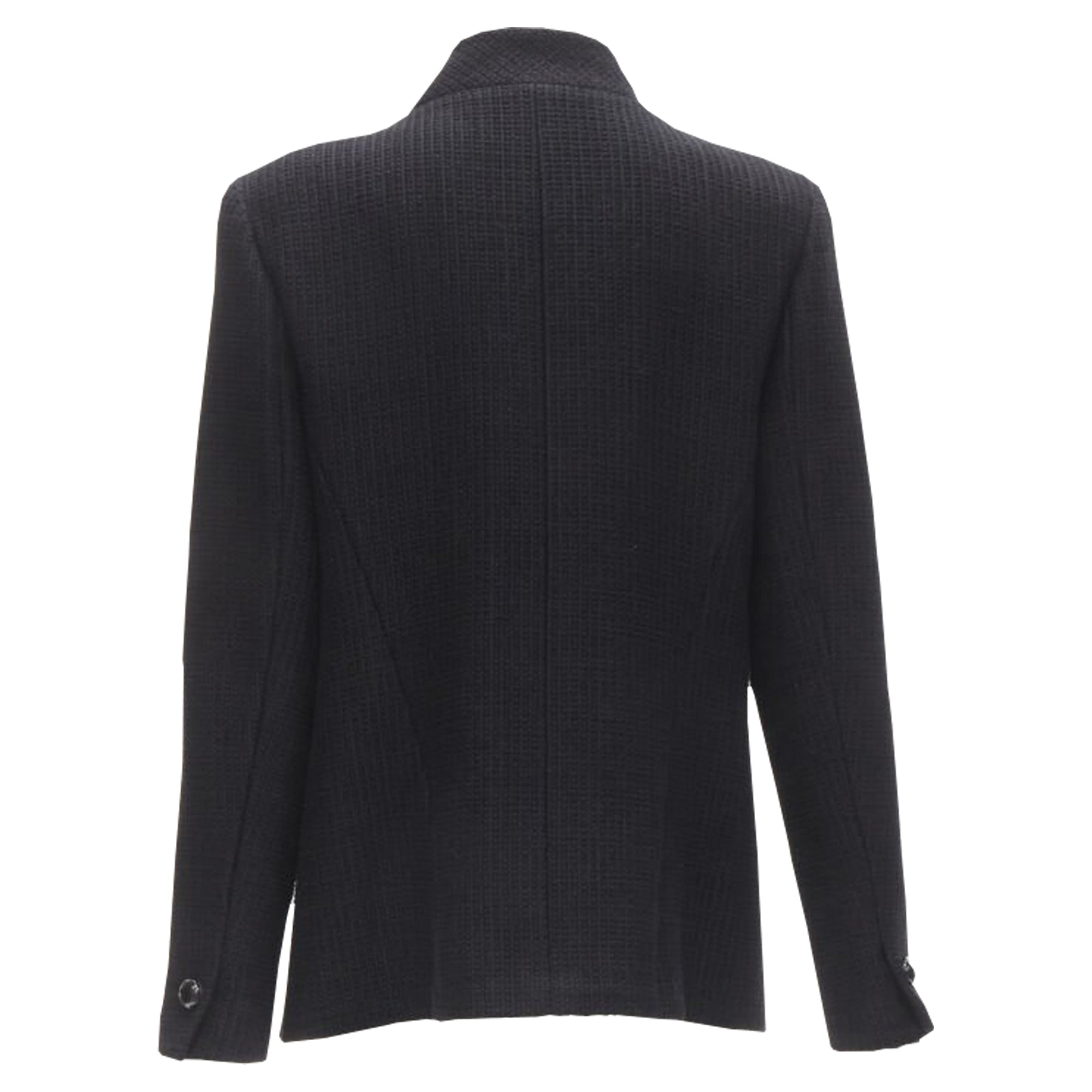 Women's Chanel lattice tweed CC button wrap jacket