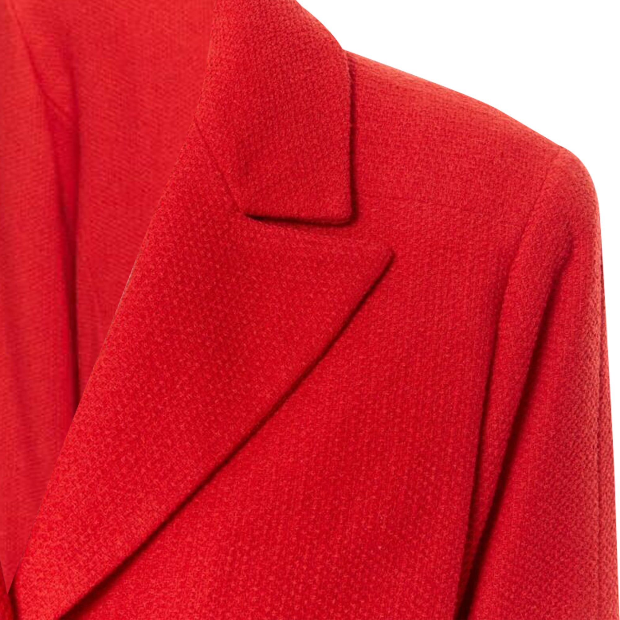 Women's Chanel lipstick tweed peak lapel CC blazer jacket